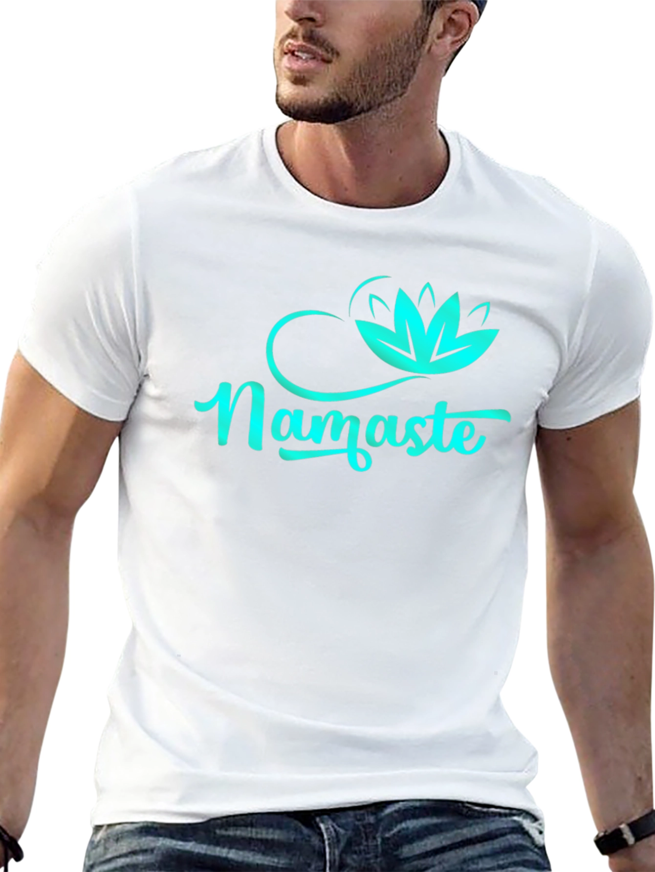 Namaste Lotus Flower Graphic T-Shirt