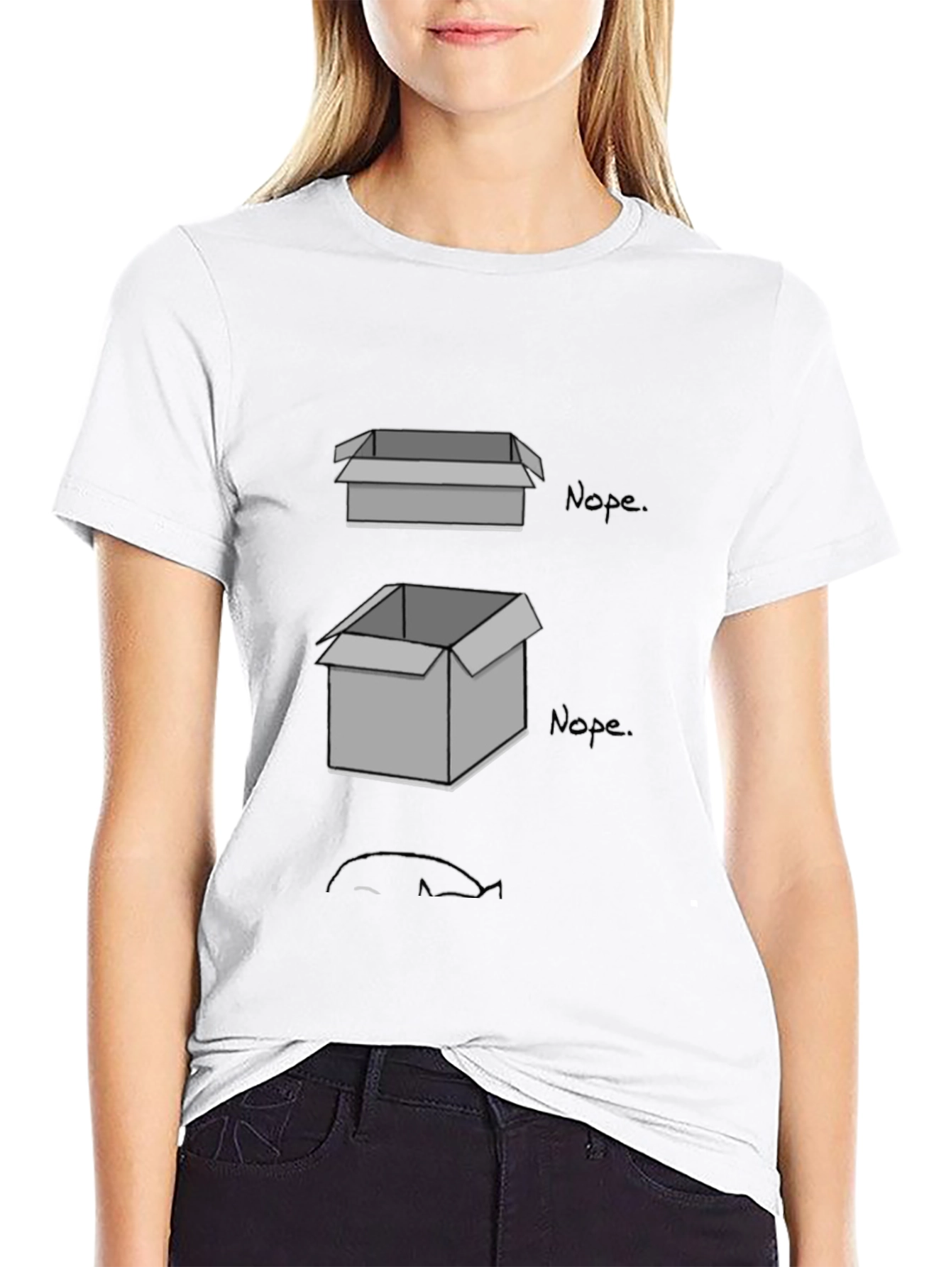 Nope Cat T-Shirt - If I Fits I Sits!