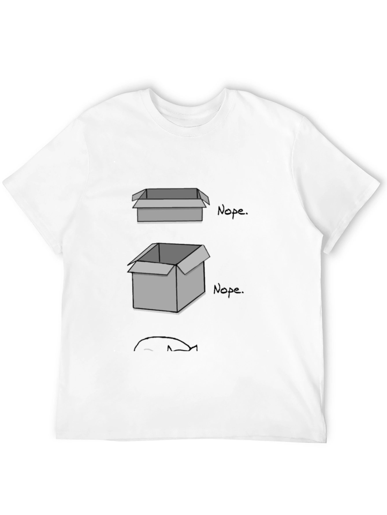 Nope Cat T-Shirt - If I Fits I Sits!