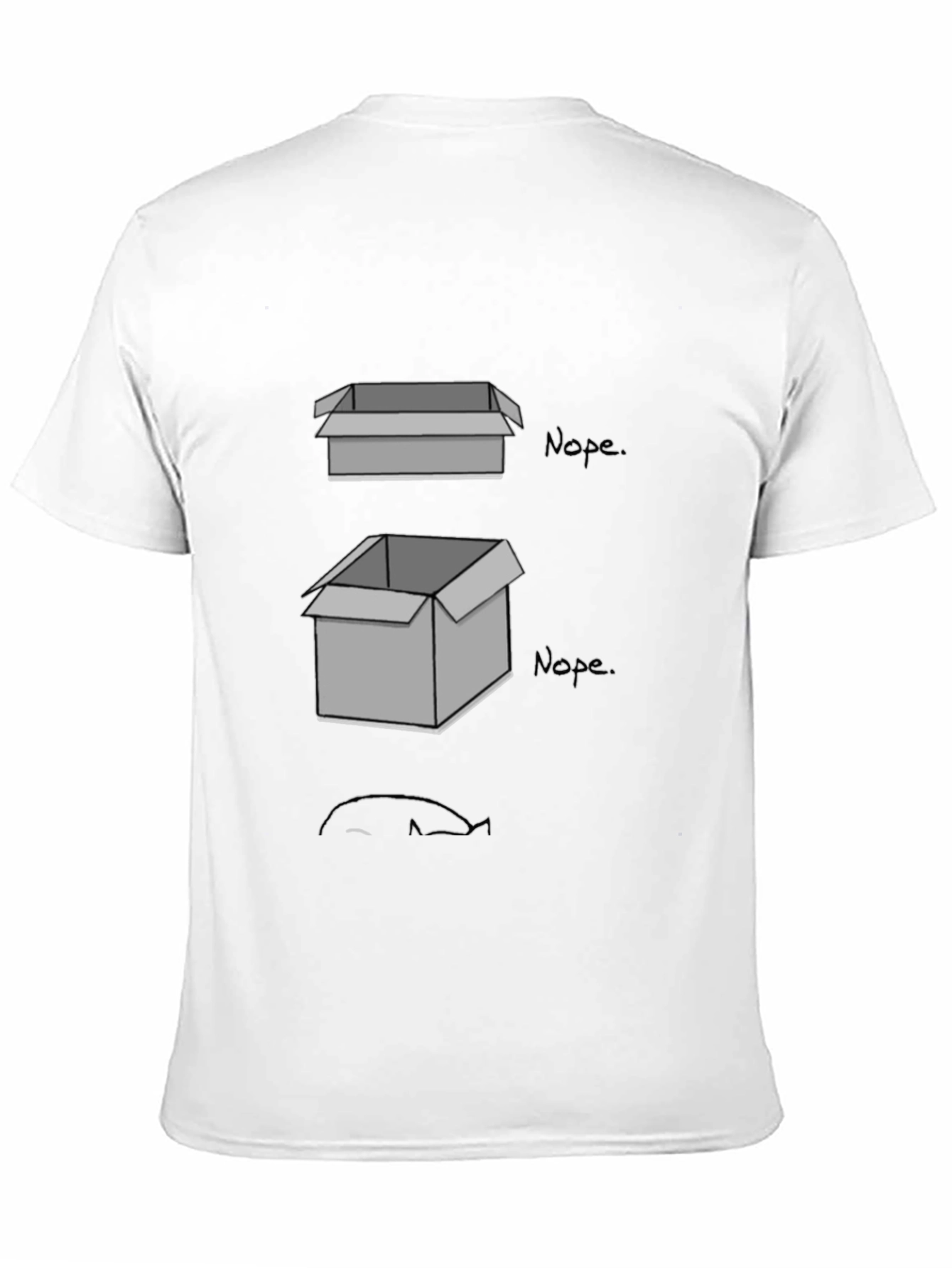 Nope Cat T-Shirt - If I Fits I Sits!