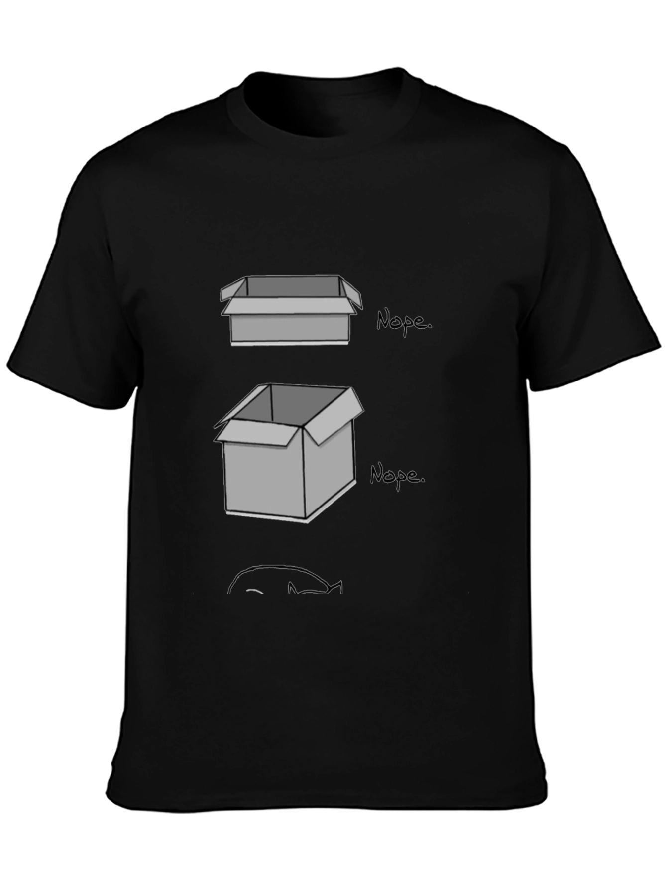 Nope Cat T-Shirt - If I Fits I Sits!