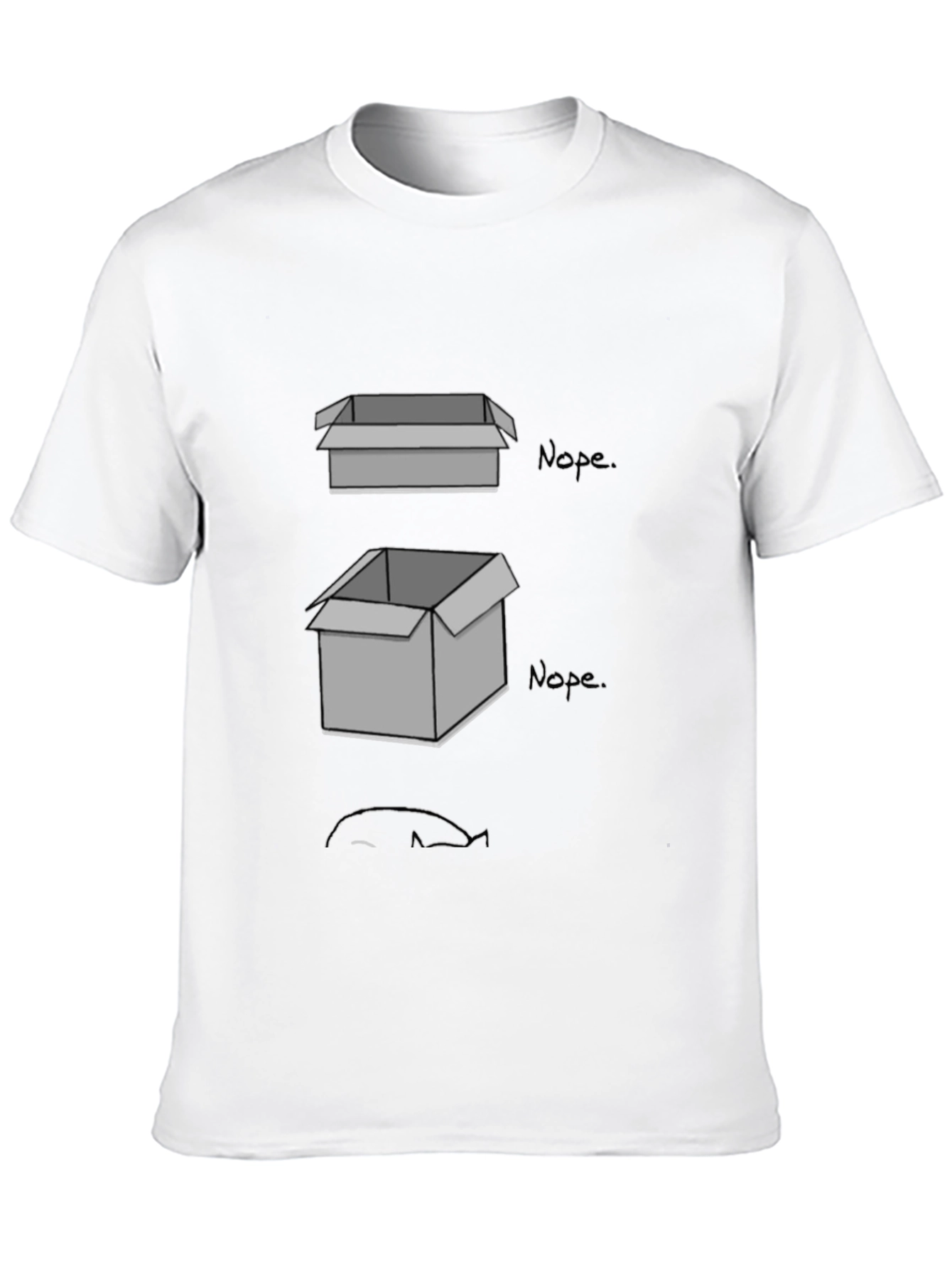 Nope Cat T-Shirt - If I Fits I Sits!