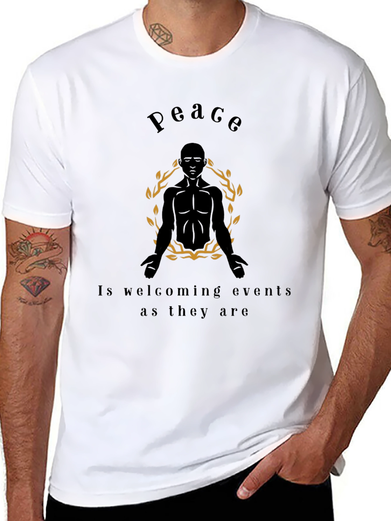 Peace Graphic Tee - Zen Meditation T-Shirt