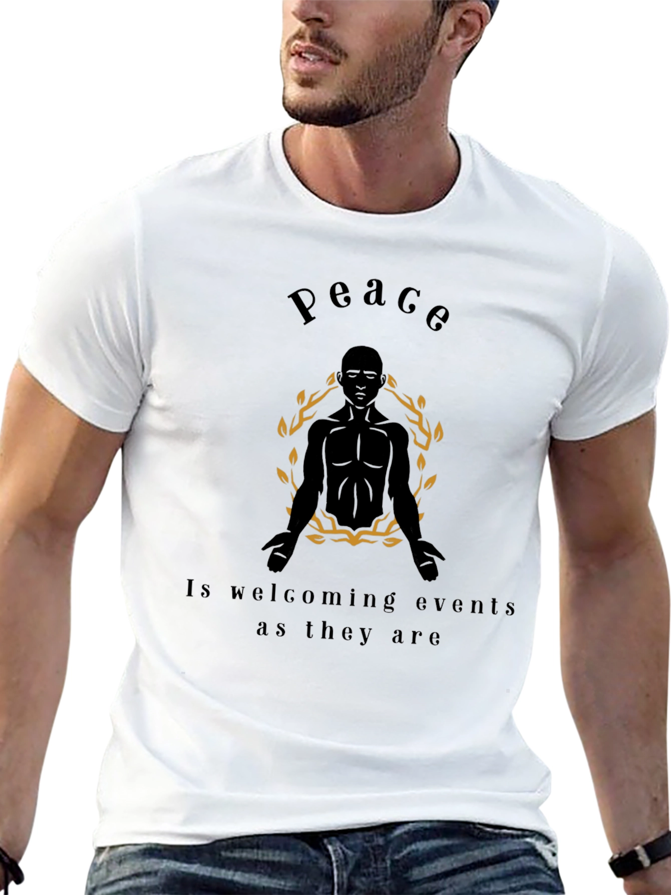 Peace Graphic Tee - Zen Meditation T-Shirt