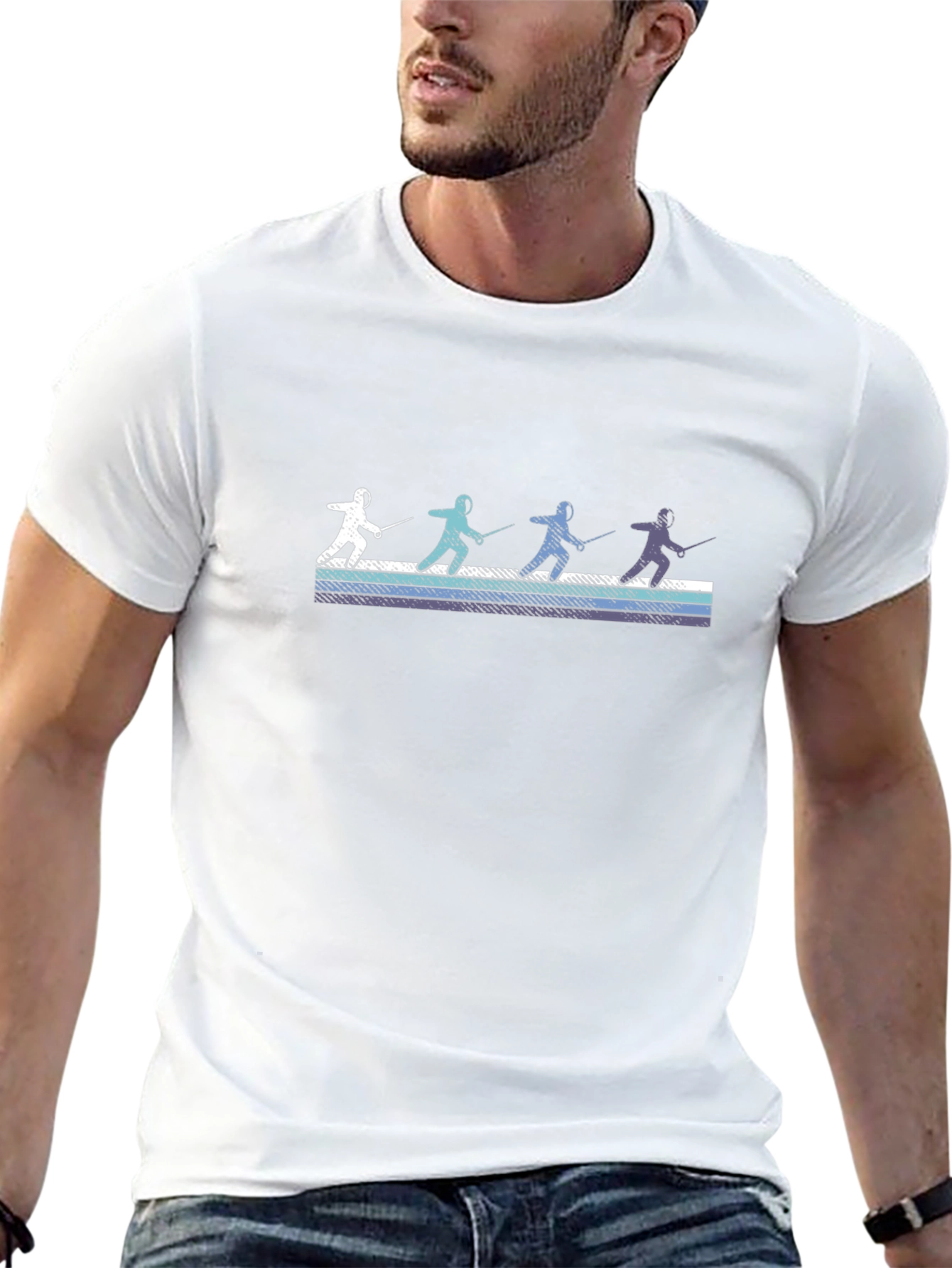 Fencing Team Graphic Tee - Cool Sport Shirt