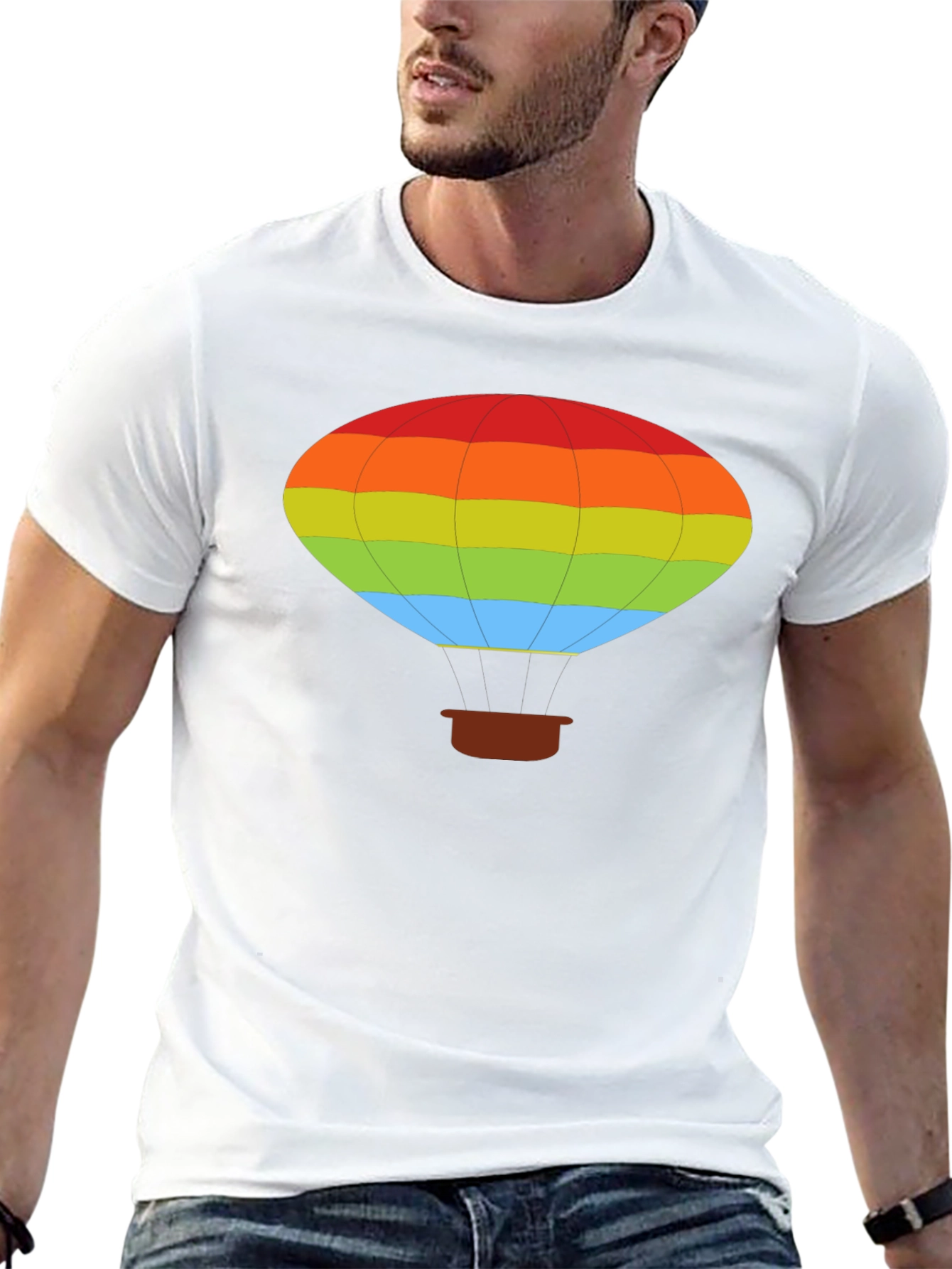 Rainbow Hot Air Balloon T-Shirt