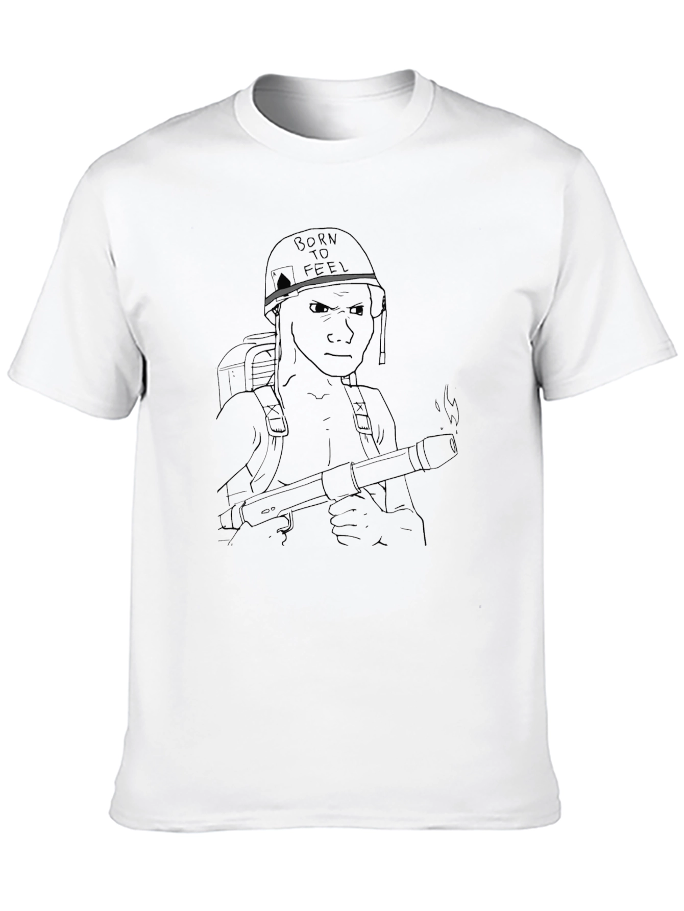 Tactical Soldier Graphic Tee - Black Cotton Casual Wear