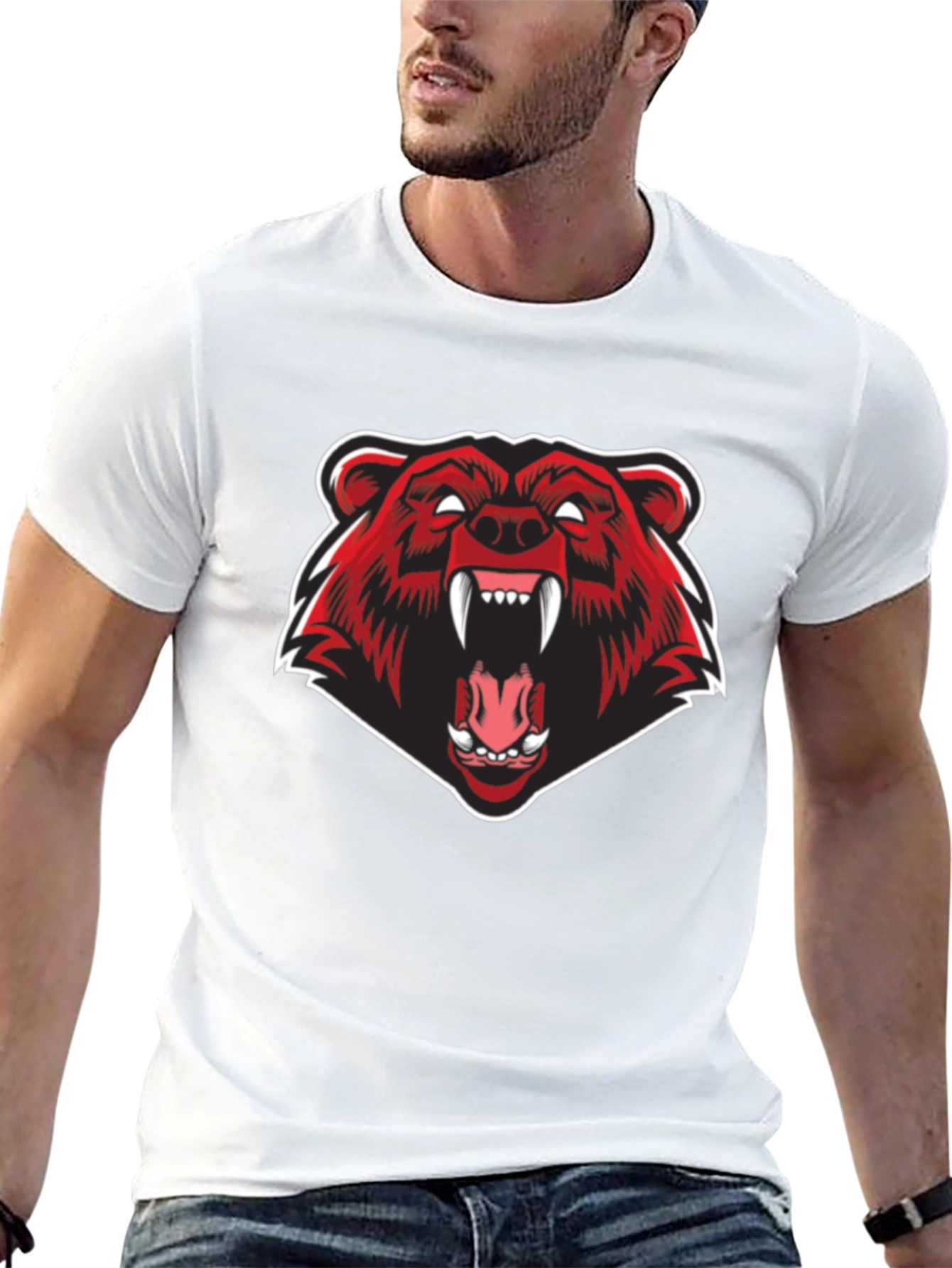 Bear Graphic Black T-Shirt