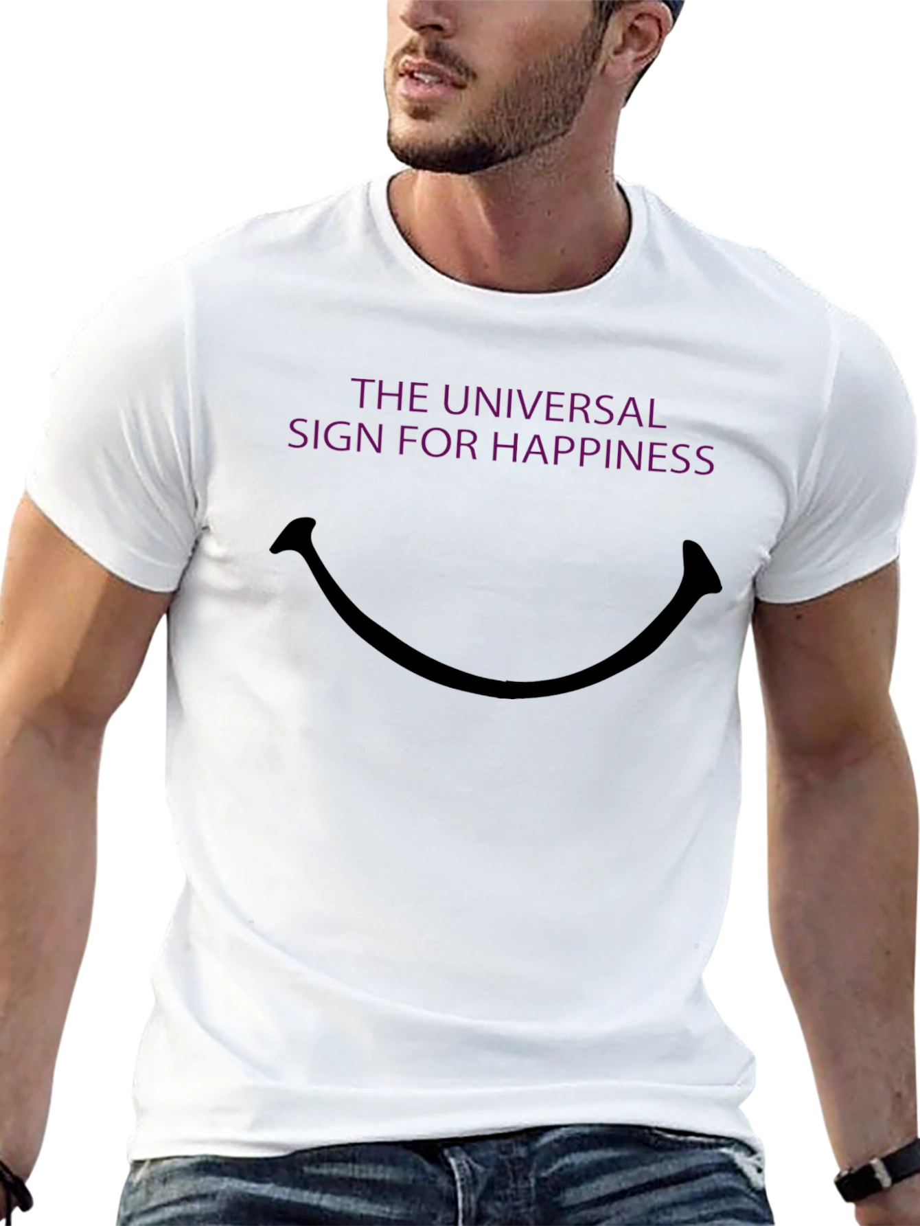 Universal Happiness Graphic T-Shirt - Black