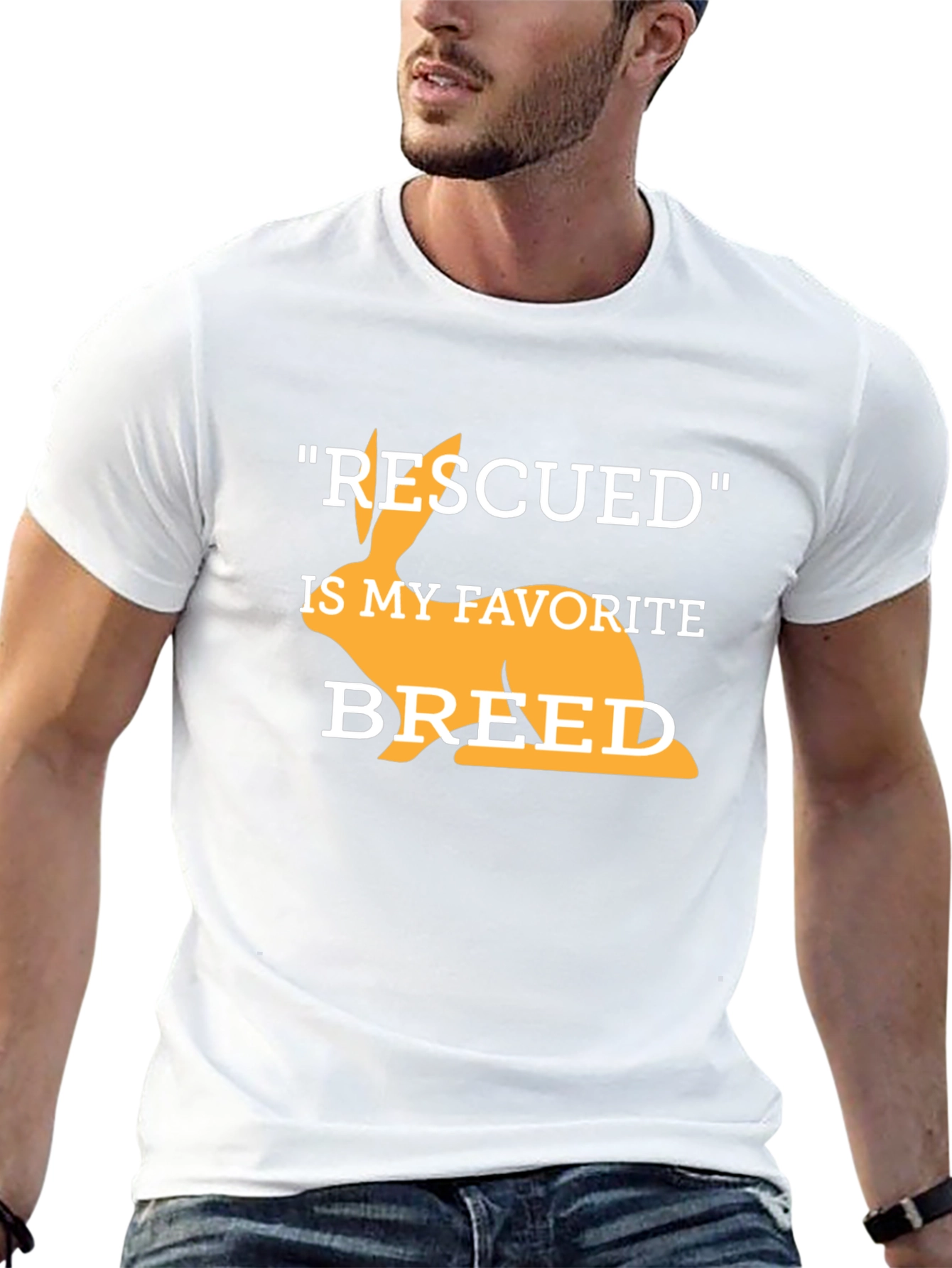 Rescued Rabbit T-Shirt - Animal Lover Tee