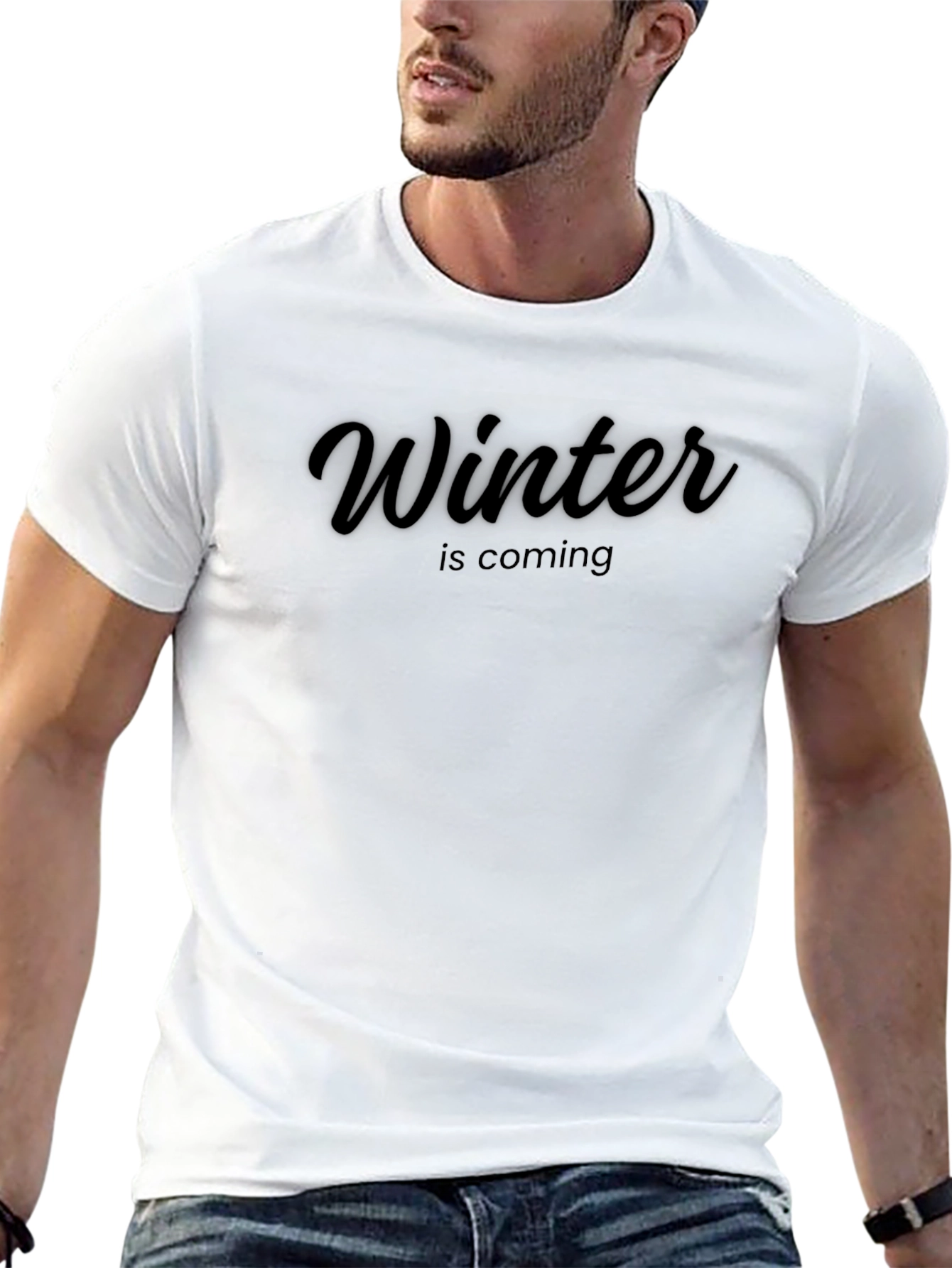 Winter Is Coming Black Graphic Tee