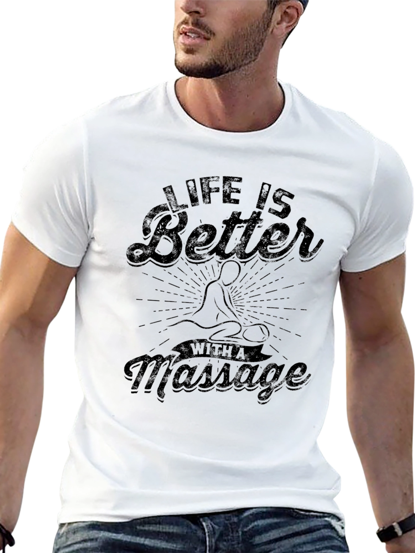 Life is Better with a Massage Graphic T-Shirt