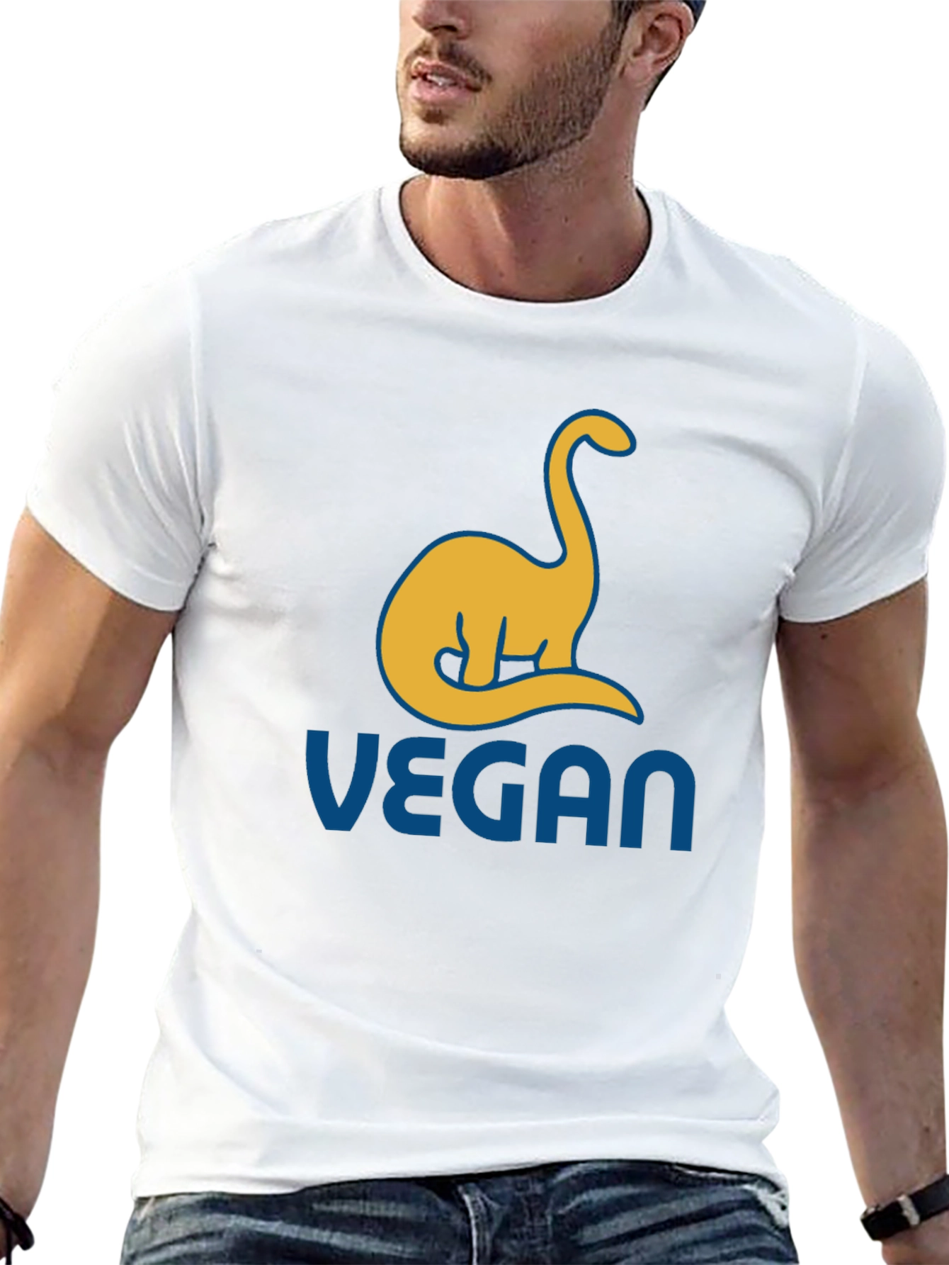 Vegan Dinosaur T-Shirt - Comfortable Casual Tee