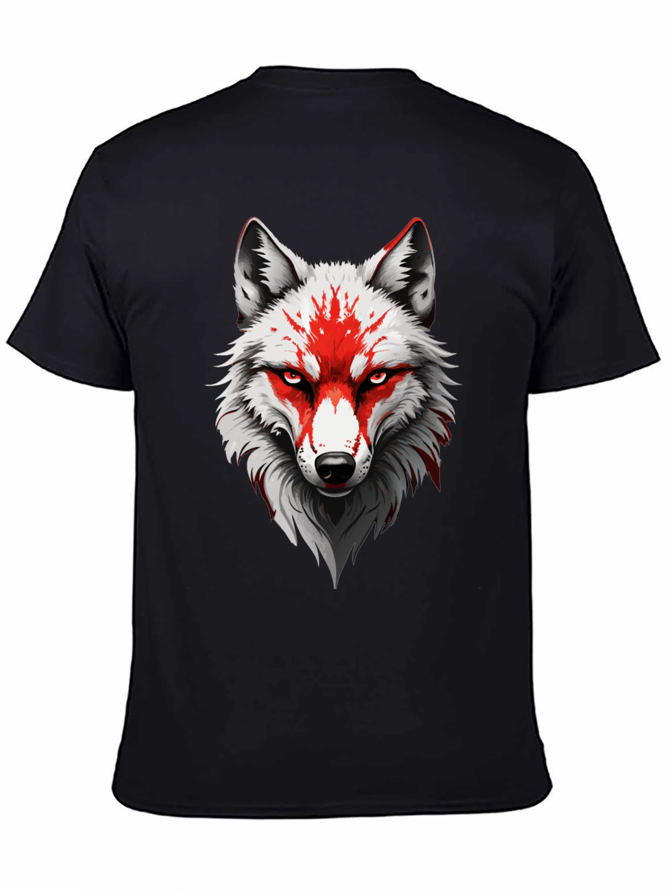Wolf Graphic Tee - Stylish Mens Black T-Shirt