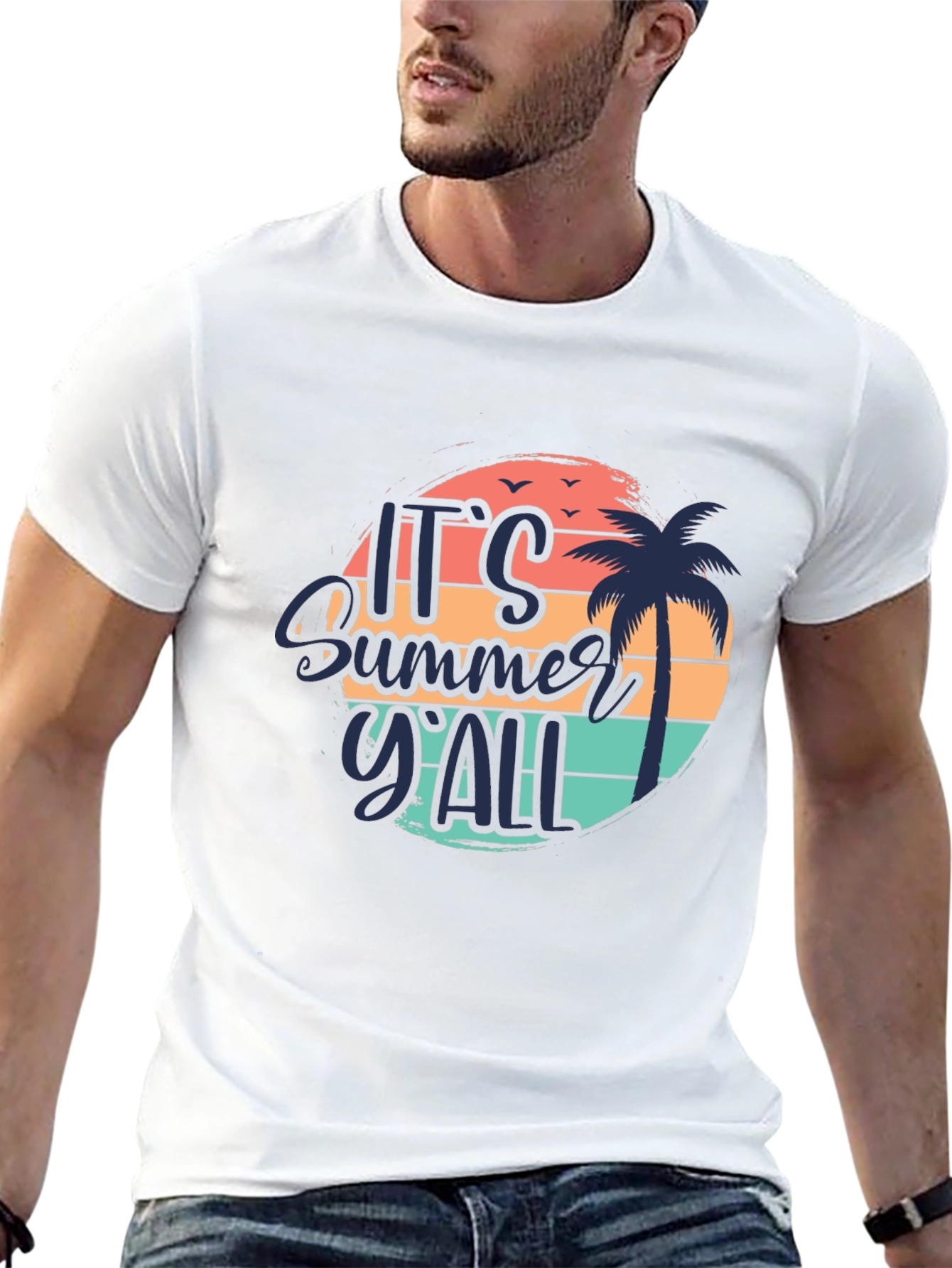 Its Summer YAll Black Graphic Tee