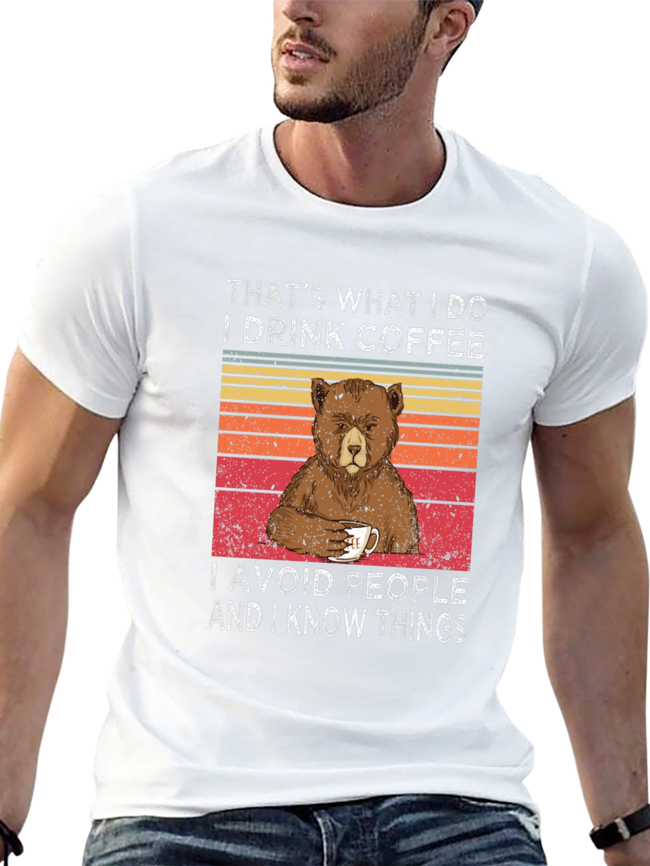Coffee & Bear T-Shirt - I Avoid People