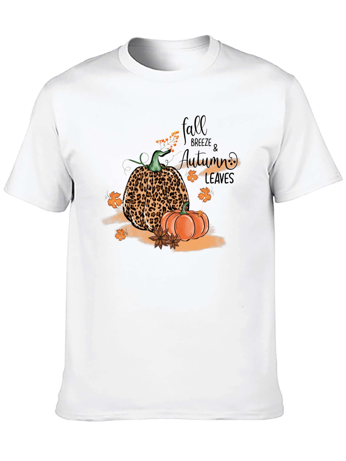 Fall Breeze Autumn Leaves Graphic T-Shirt