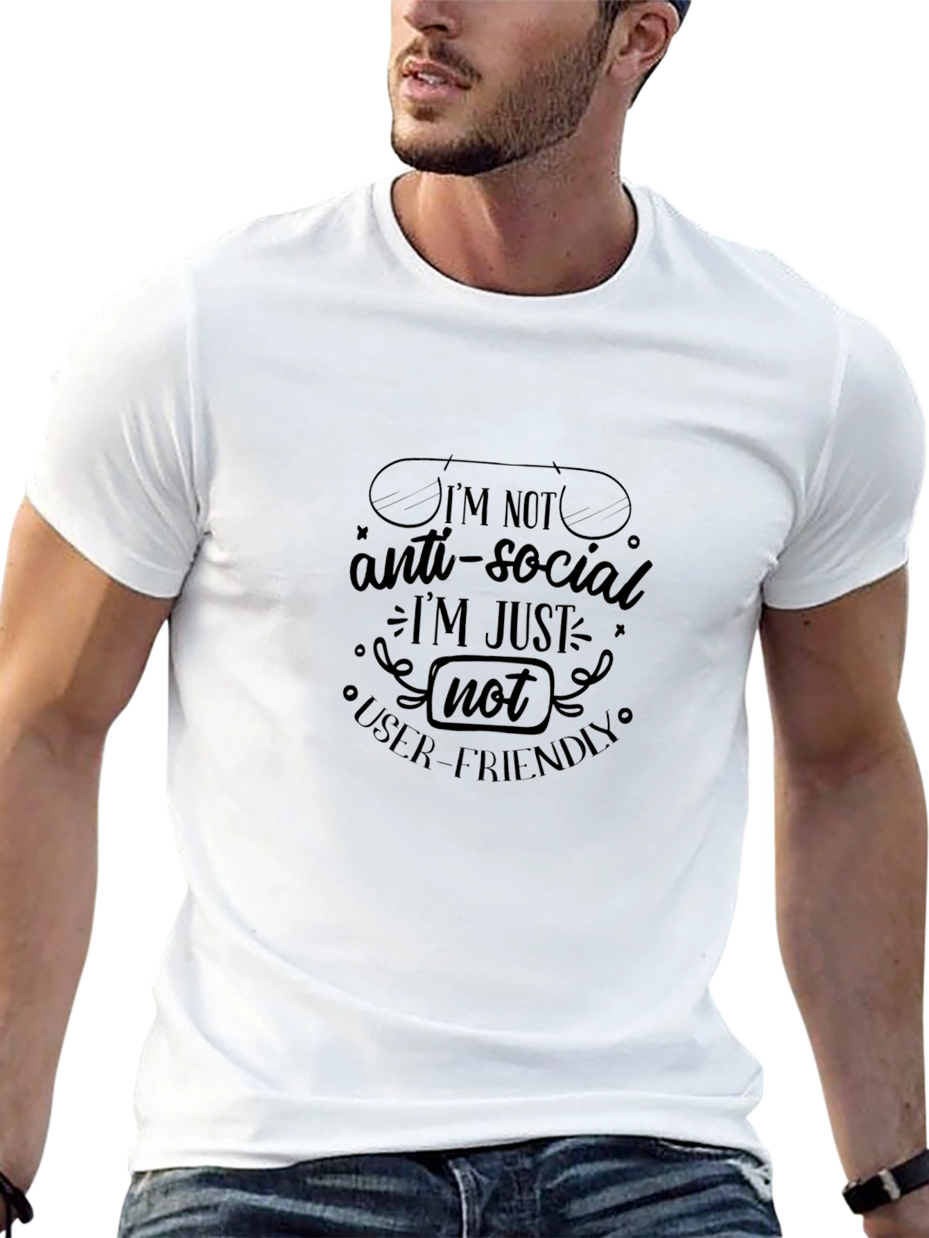Funny Anti-Social User-Friendly Graphic Tee