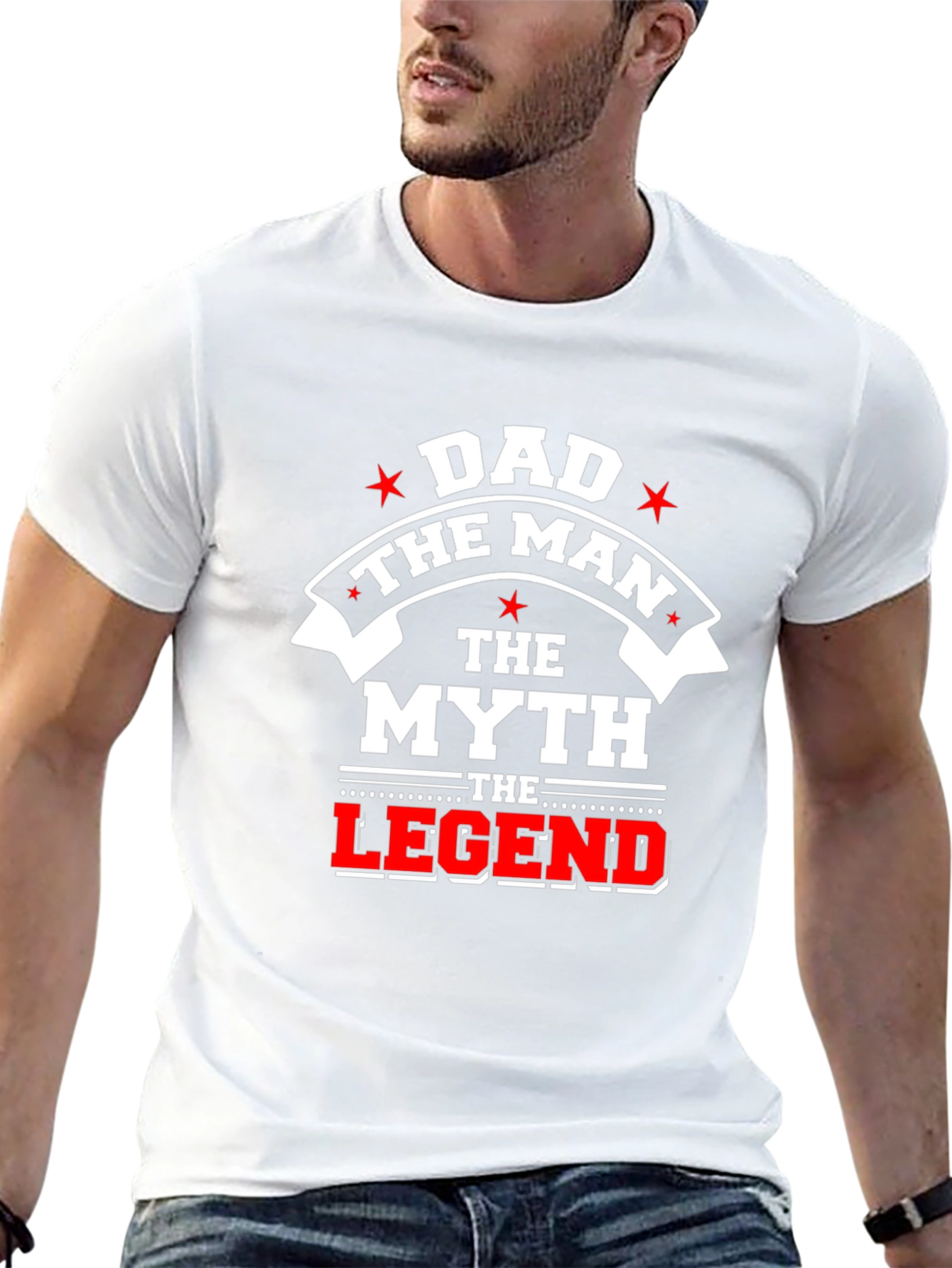Dad The Man The Myth The Legend Black T-Shirt