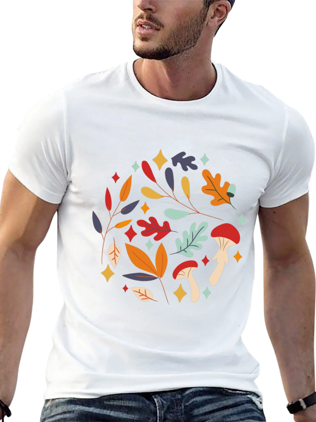 Fall Foliage & Funghi Graphic Tee