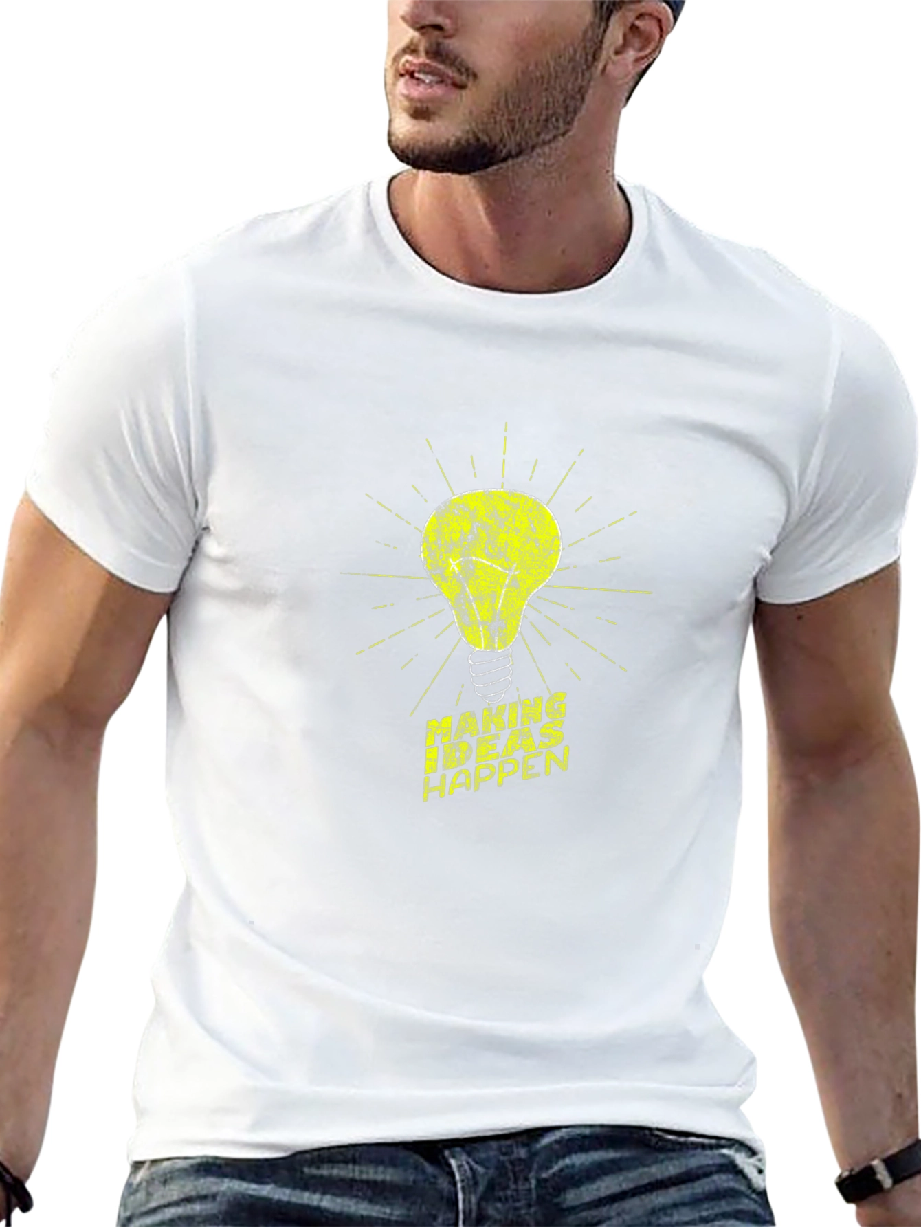 Making Ideas Happen T-Shirt - Black Crew Neck