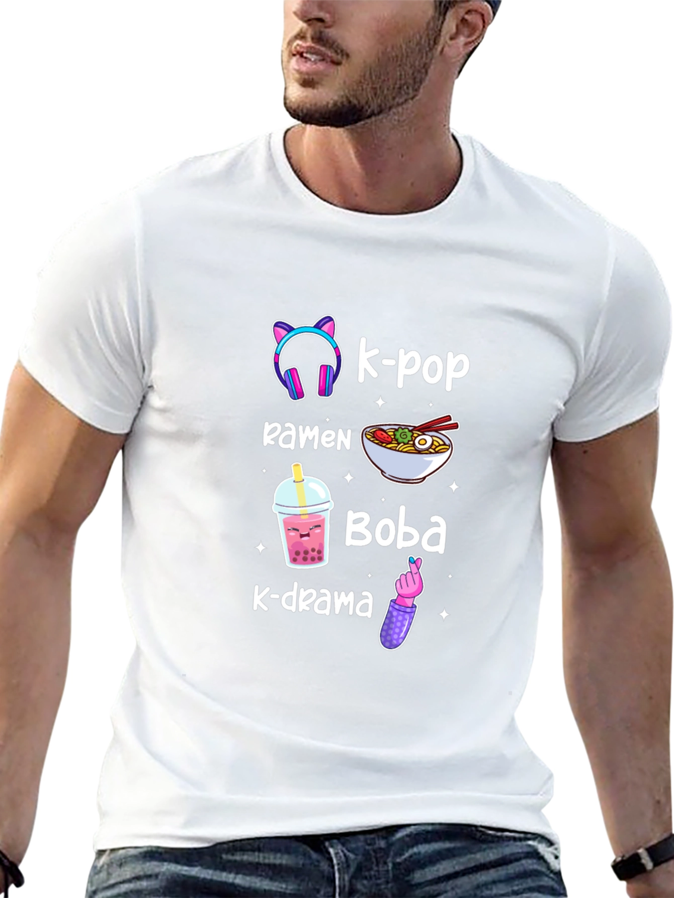 K-Pop Ramen and Boba Graphic Tee