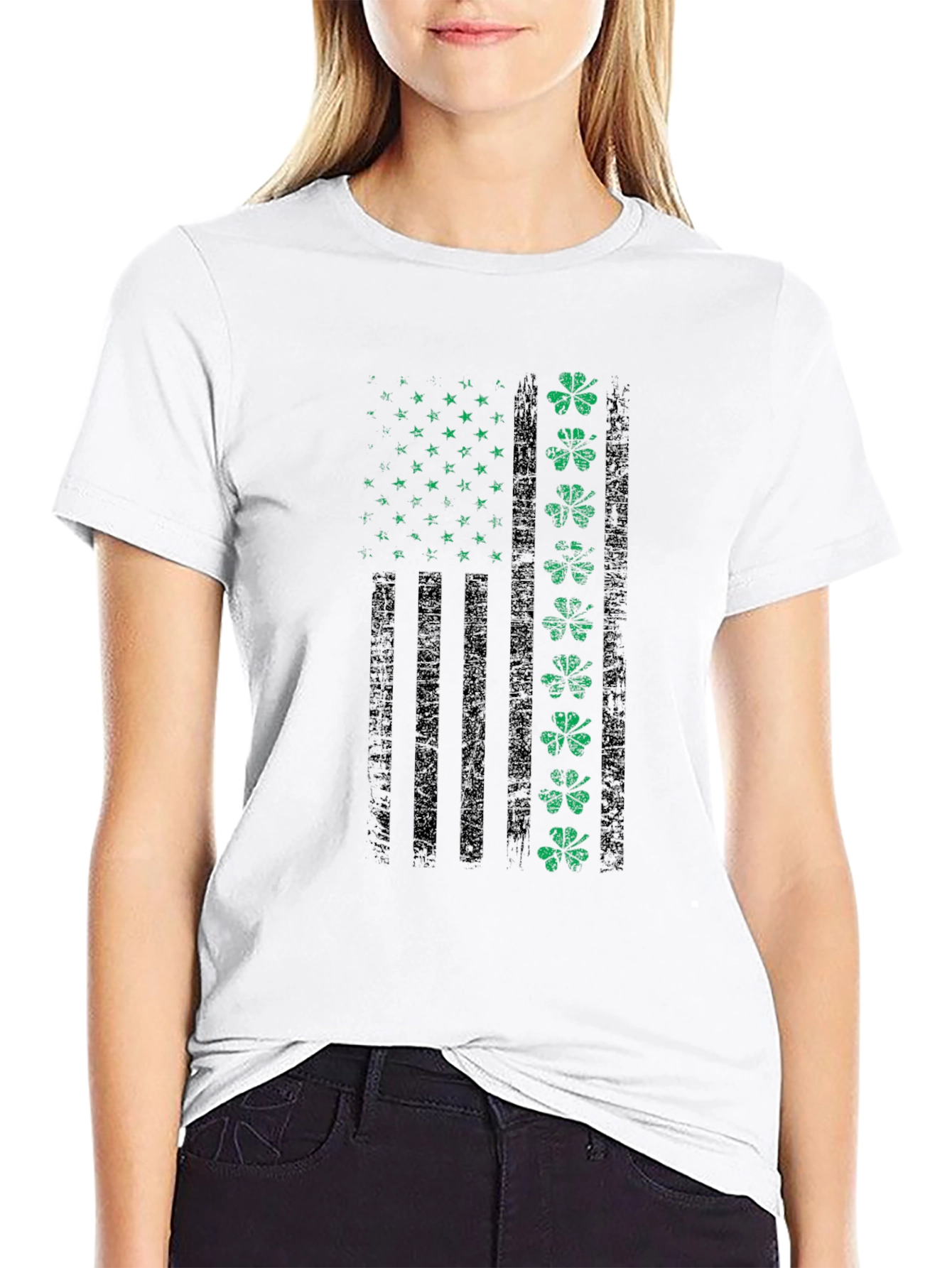 St. Patricks Day Shamrock Flag T-Shirt