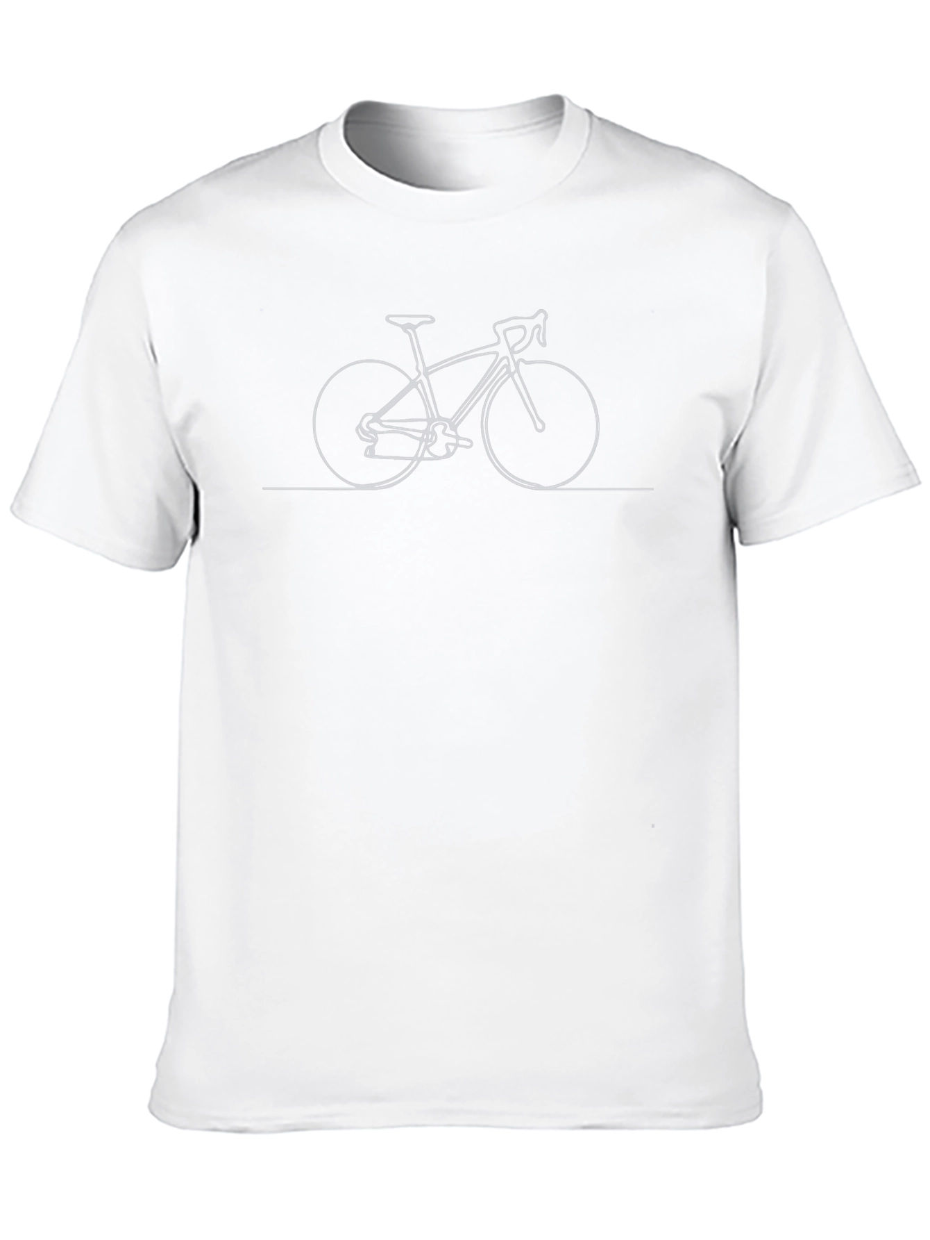 Minimalist Bicycle Line Art T-Shirt