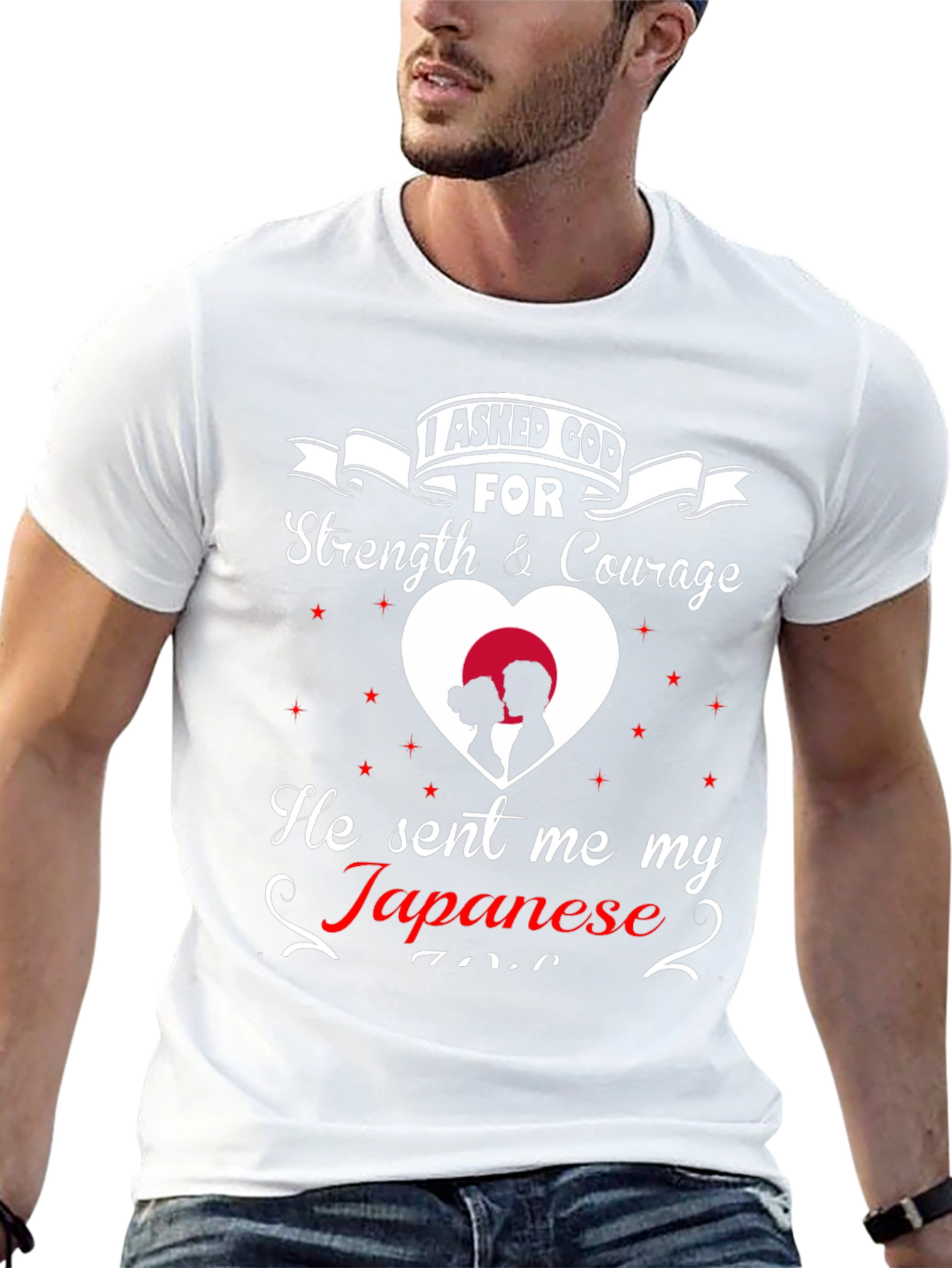 Japanese Love T-Shirt: Strength & Courage Gift
