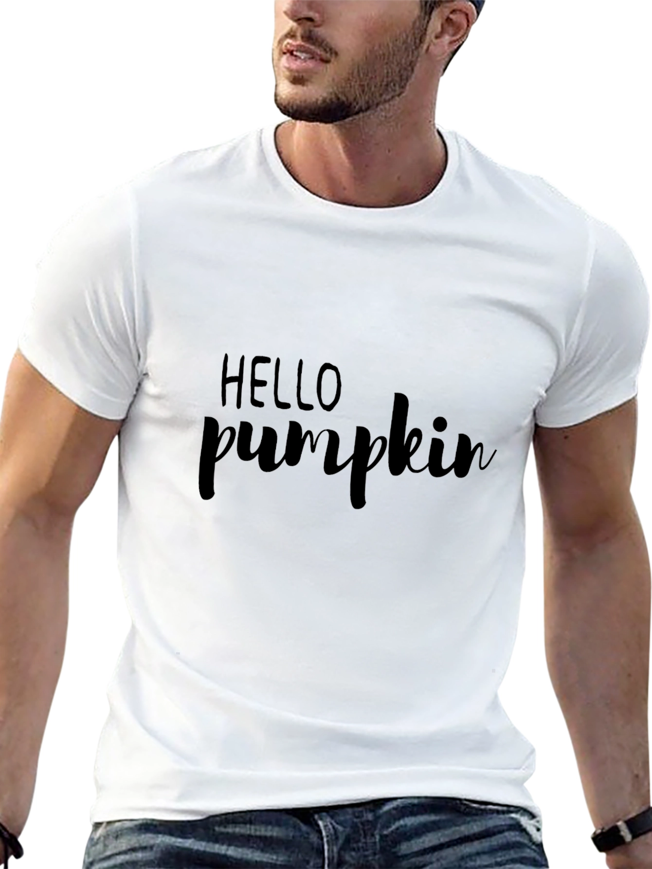 Hello Pumpkin Black Graphic Tee