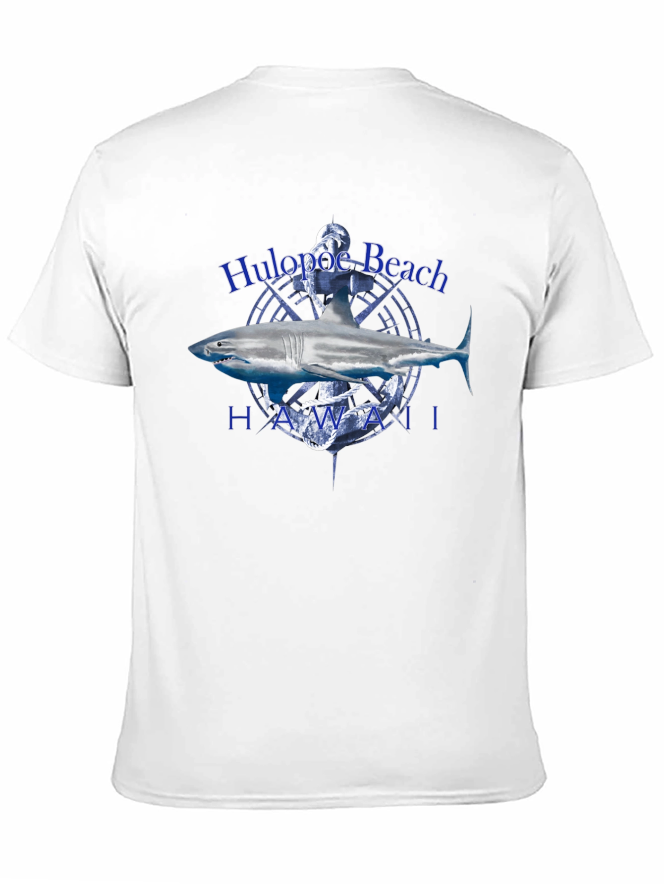 Hulopoe Beach Hawaii Shark Graphic T-Shirt