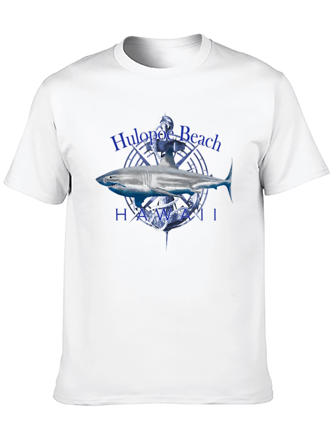 Hulopoe Beach Hawaii Shark Graphic T-Shirt