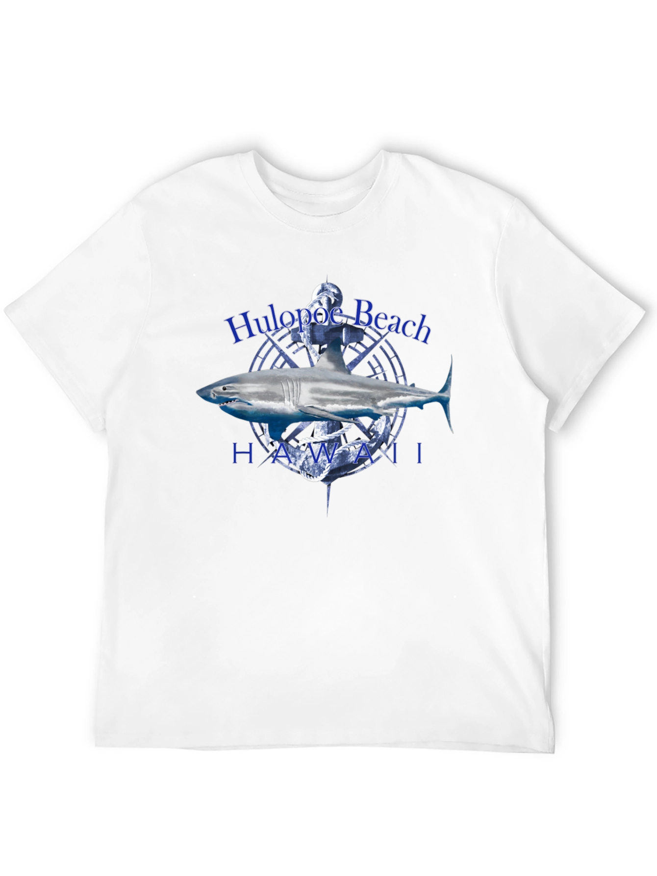 Hulopoe Beach Hawaii Shark Graphic T-Shirt