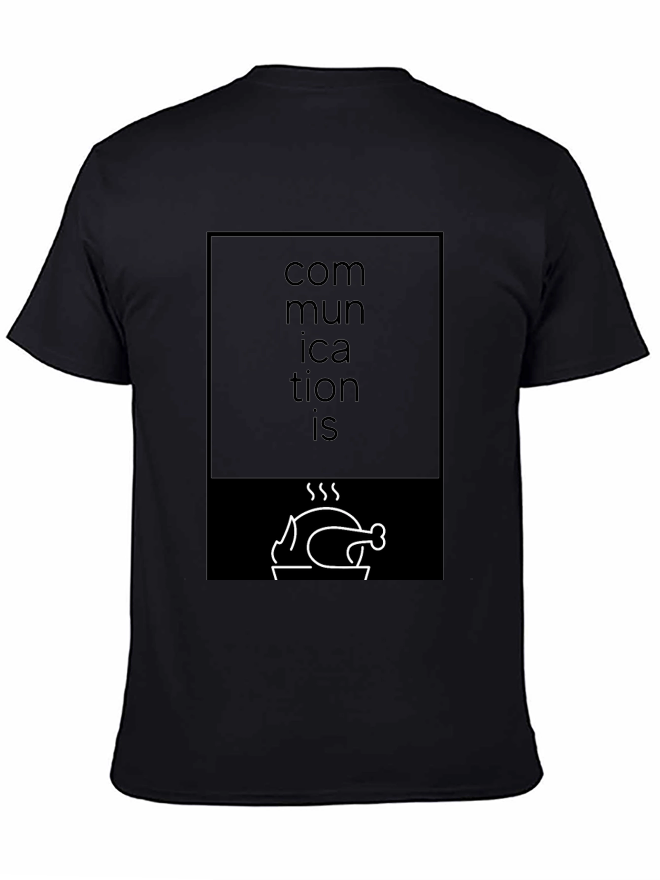 Funny Communication is Turkey T-Shirt - Black