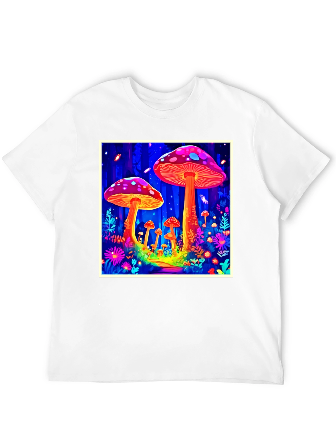 Psychedelic Mushroom Forest Graphic Tee