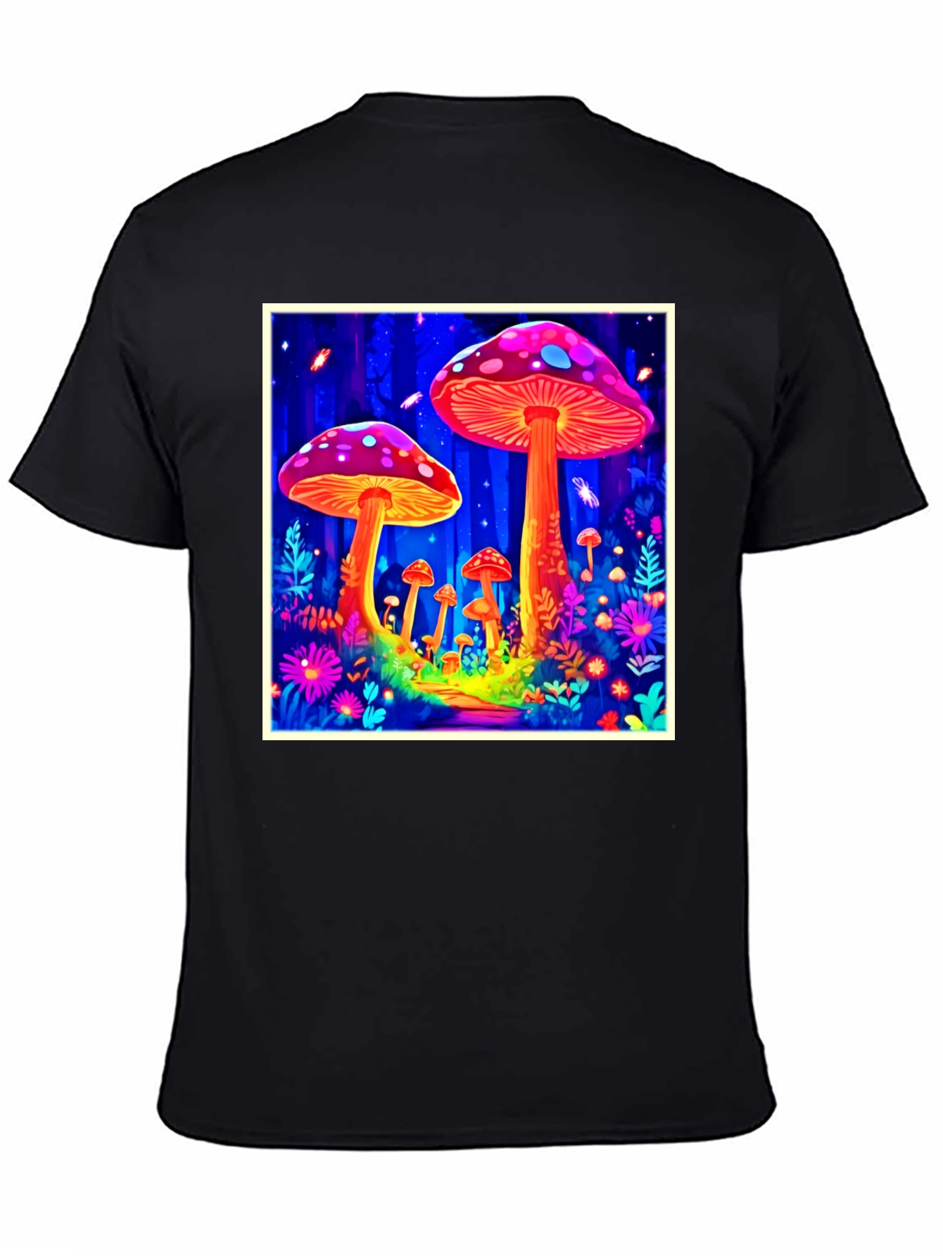 Psychedelic Mushroom Forest Graphic Tee
