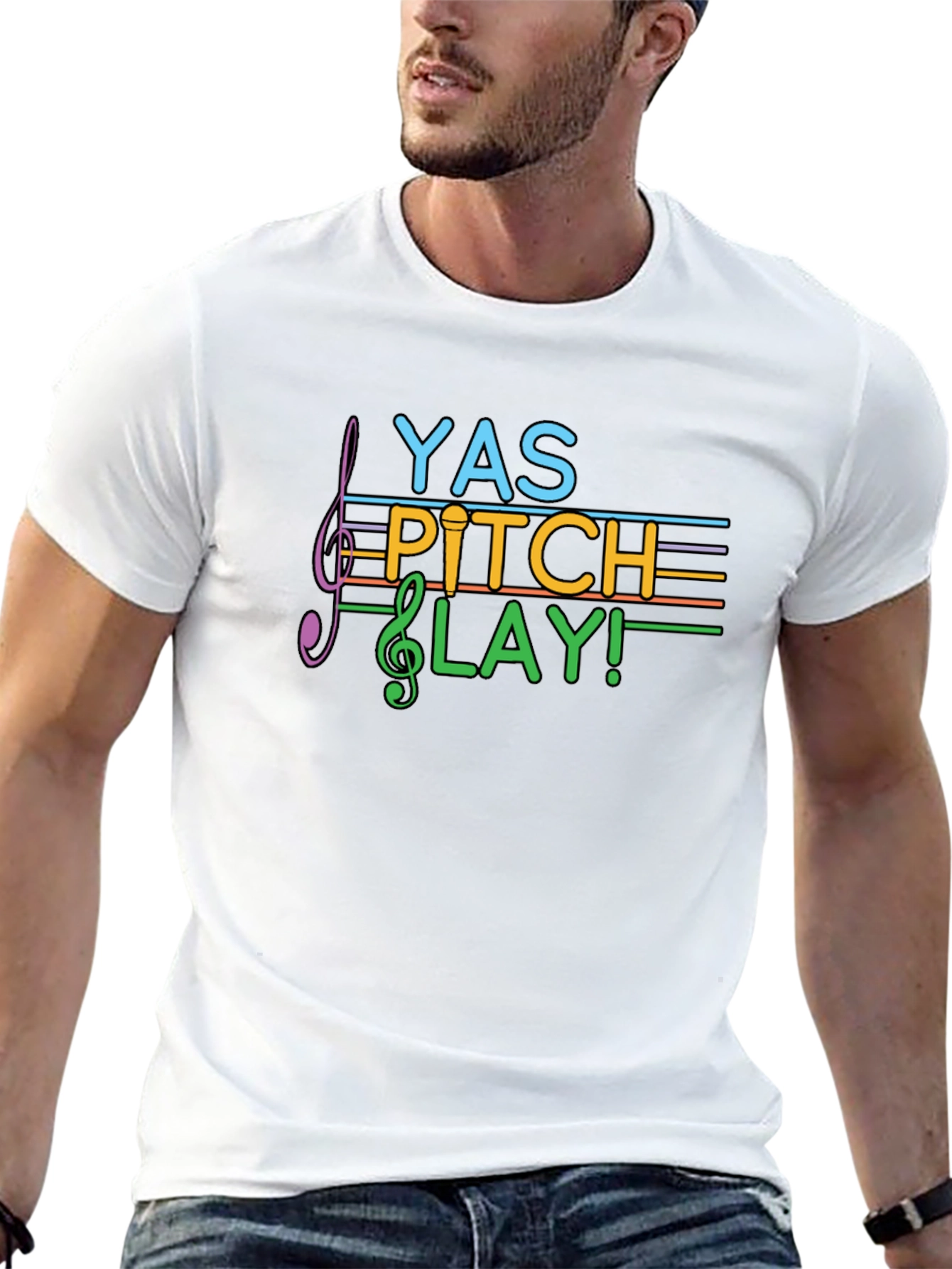 YAS Pitch Lay! Black Graphic Tee