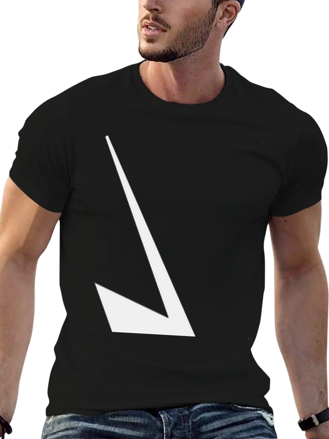Modern Arrow Graphic Tee - Black Casual Shirt