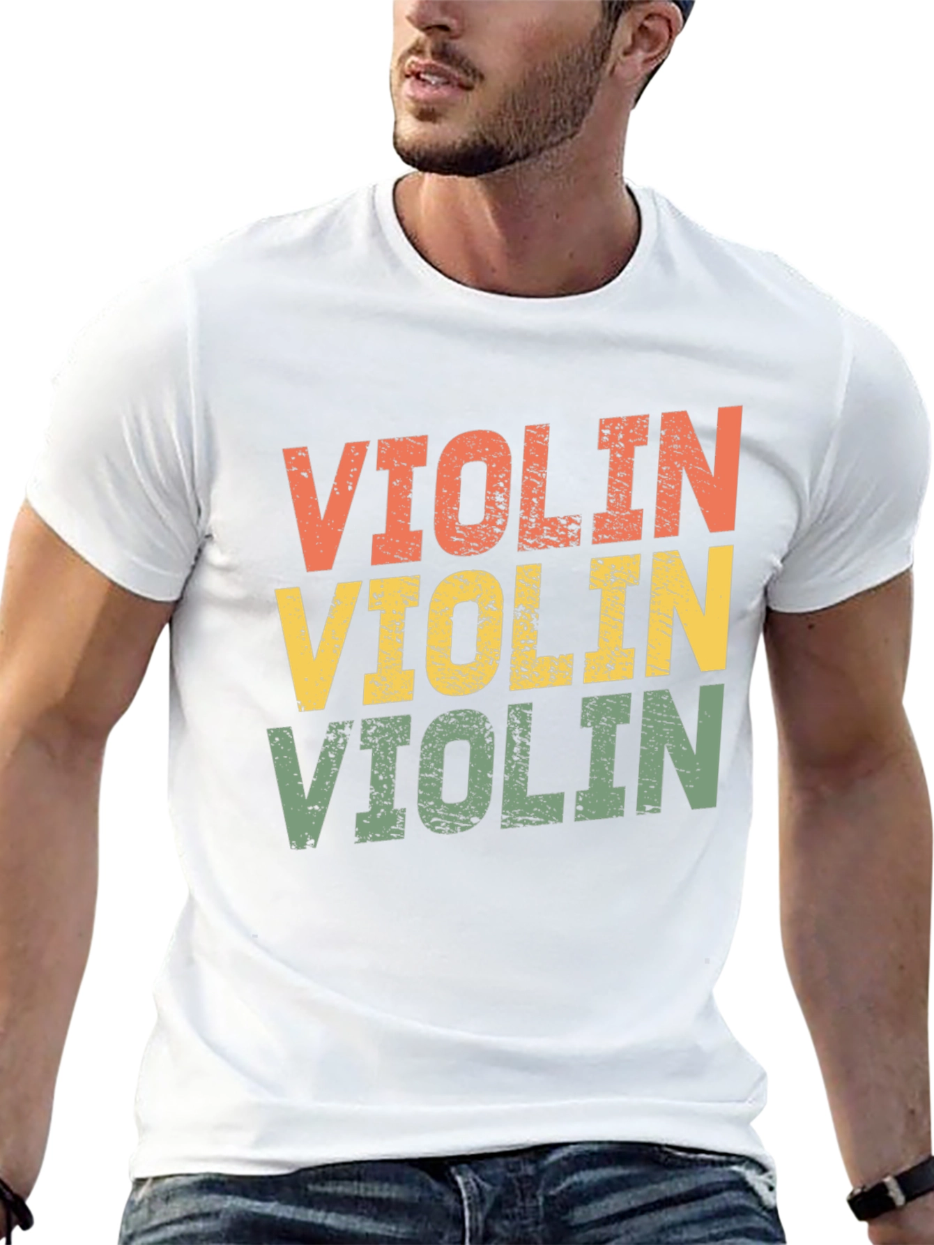 Retro Violin T-Shirt - Musical Instrument Tee
