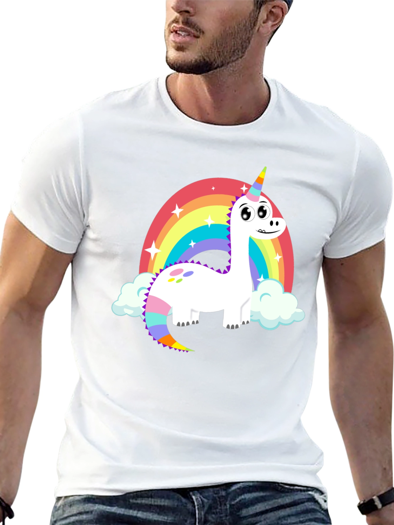Rainbow Dinosaur Unicorn T-Shirt