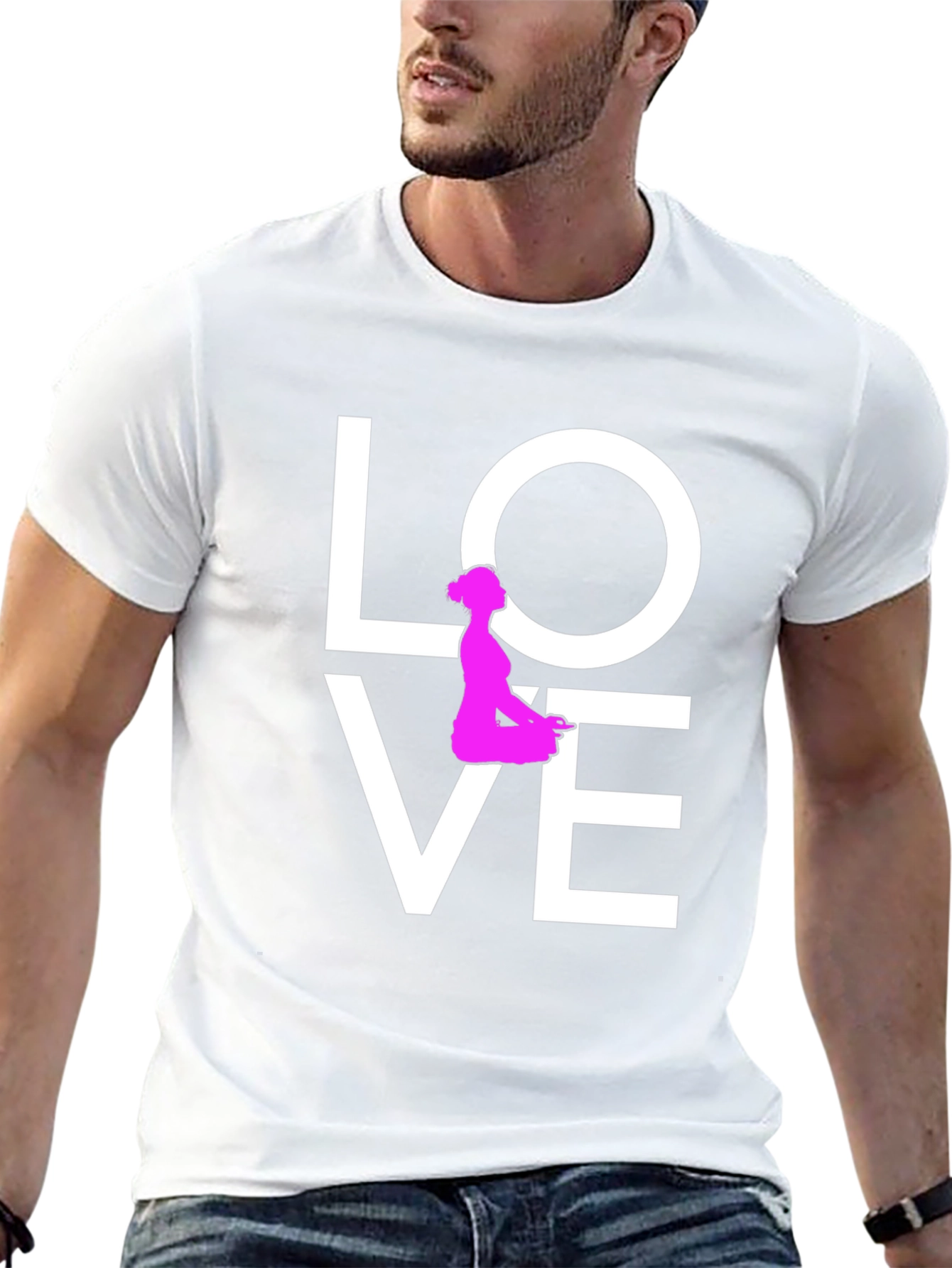 Yoga Love Graphic Tee - Black