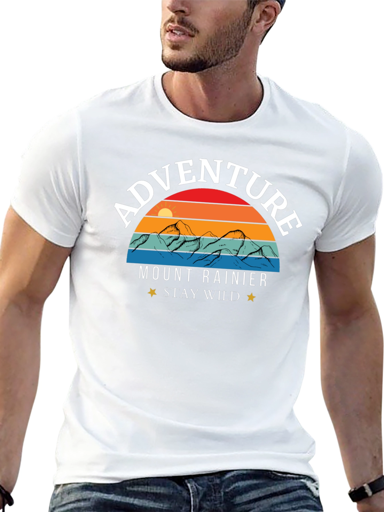Adventure Mount Rainier Stay Wild T-Shirt