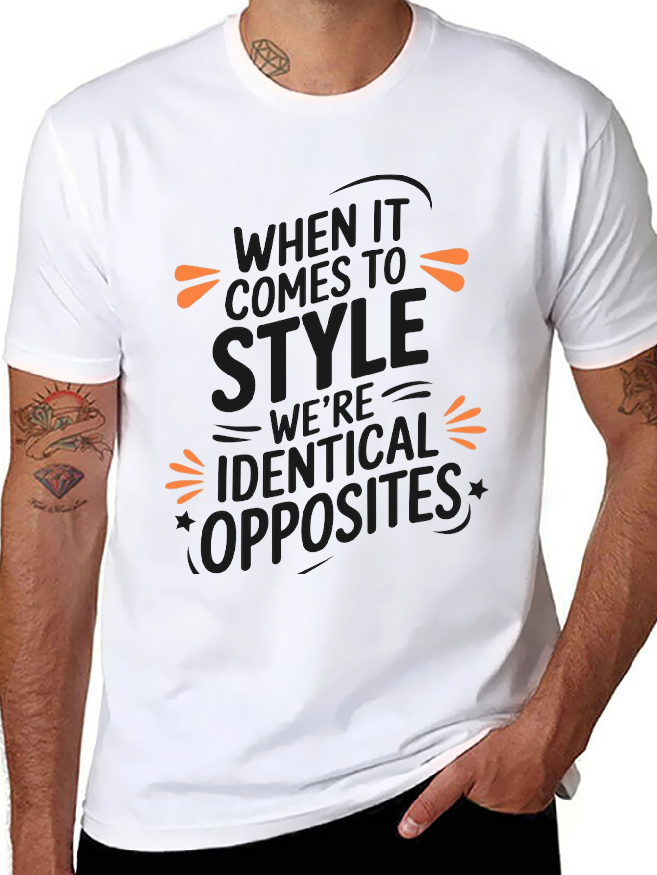 Identical Opposites Style T-Shirt - Black