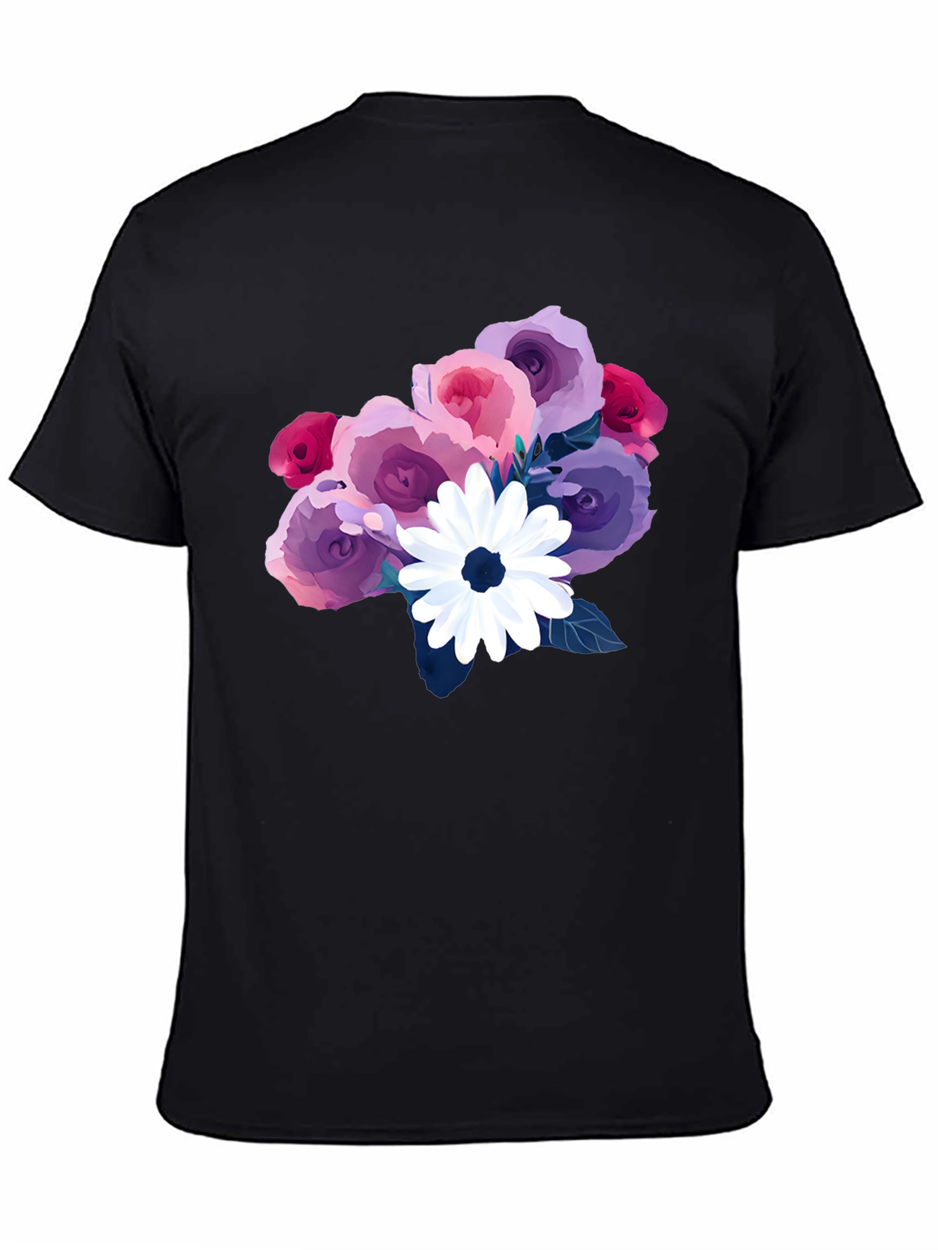Floral Bouquet Black T-Shirt