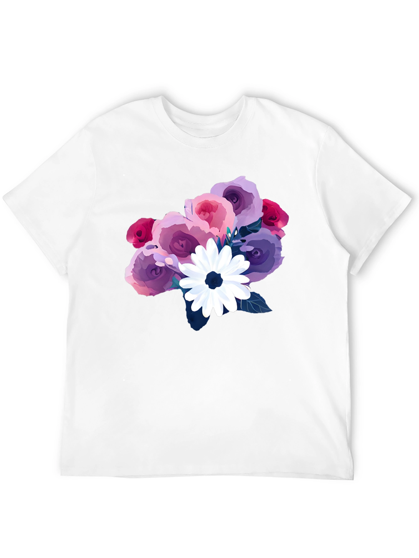 Floral Bouquet Black T-Shirt