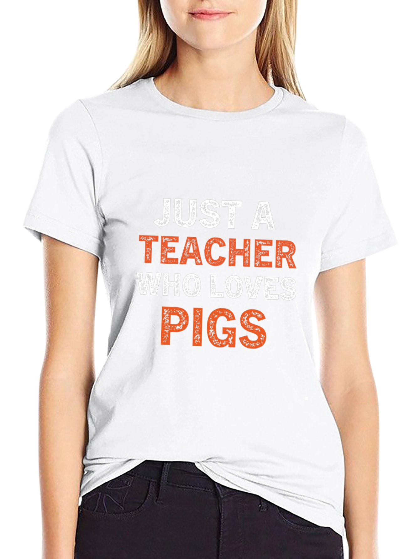 Teacher Loves Pigs Graphic Tee