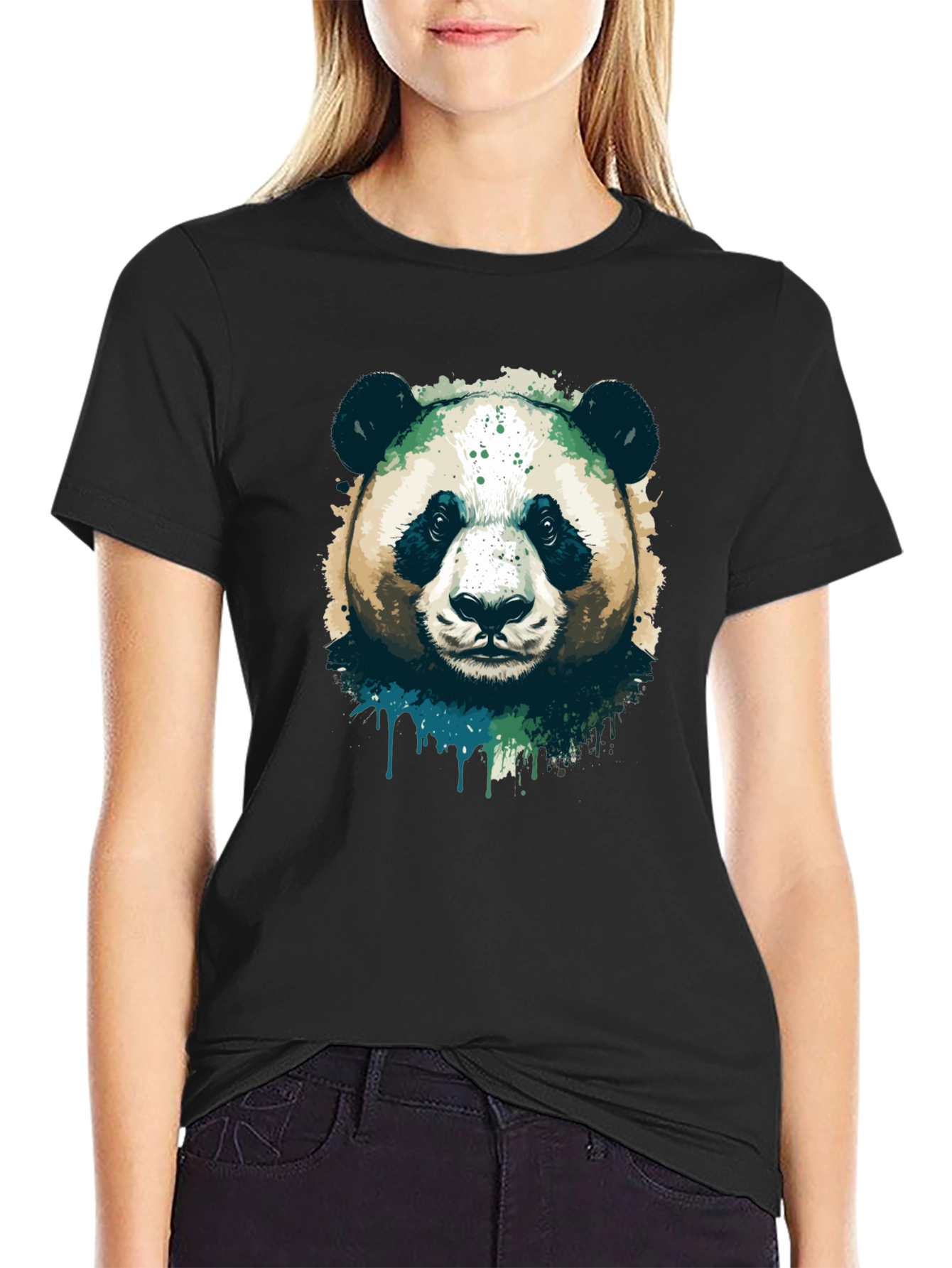 Panda Graphic Black T-Shirt