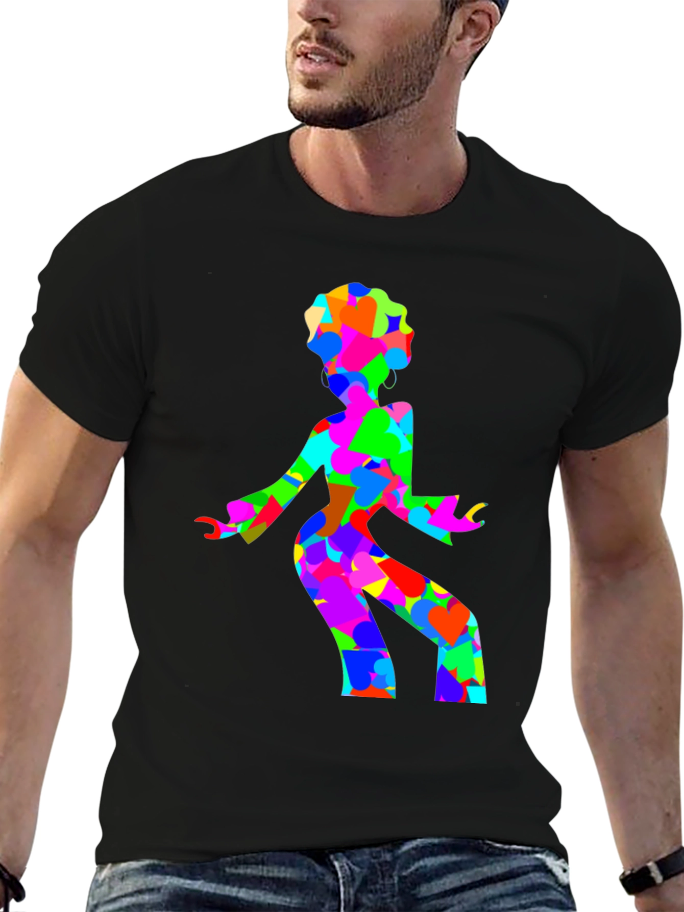 Retro Disco Dancer Black T-Shirt