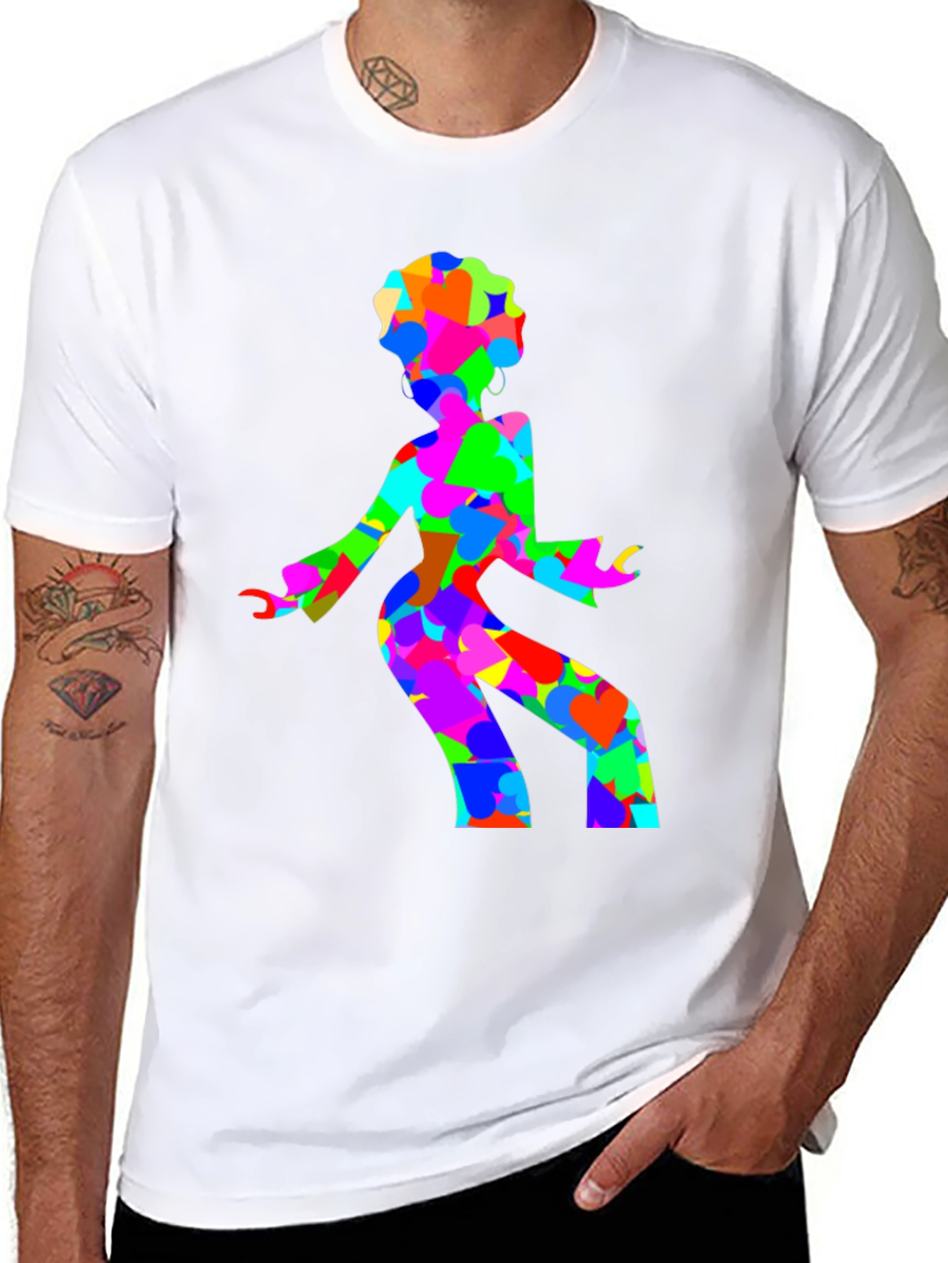 Retro Disco Dancer Black T-Shirt