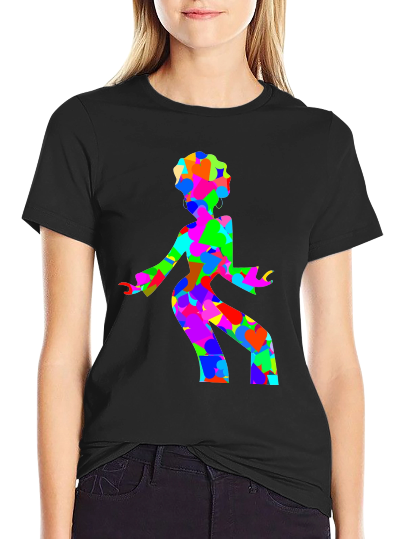 Retro Disco Dancer Black T-Shirt